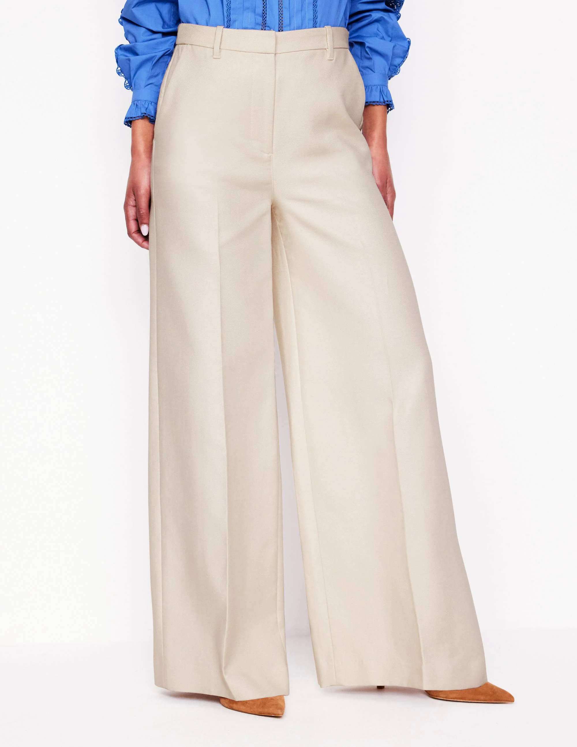 Wide Flare Pants-Sandpiper Beige Wide Flare Pants-Sandpiper Beige