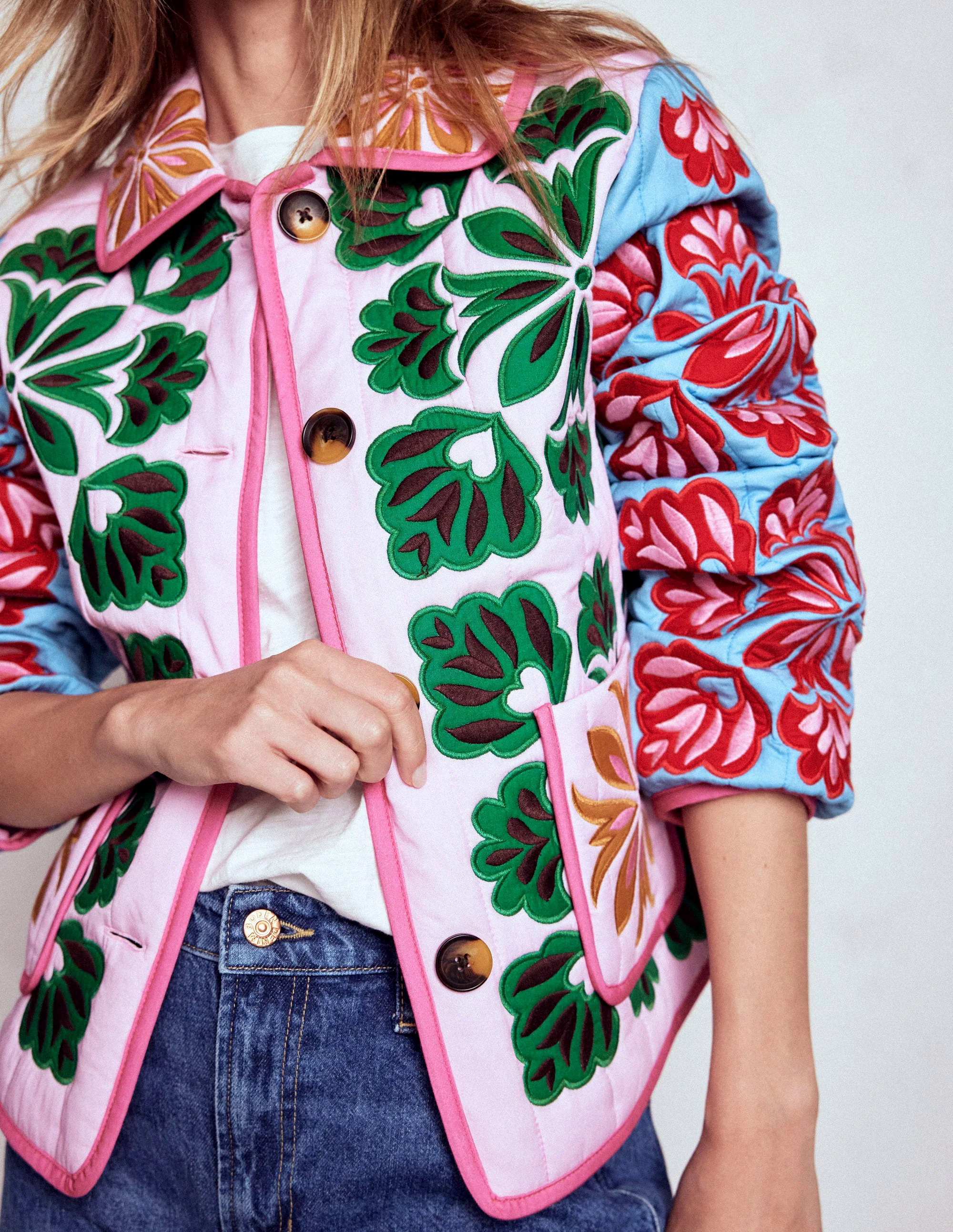 Fitzrovia Embroidered Jacket-Multi Applique Fitzrovia Embroidered Jacket-Multi Applique