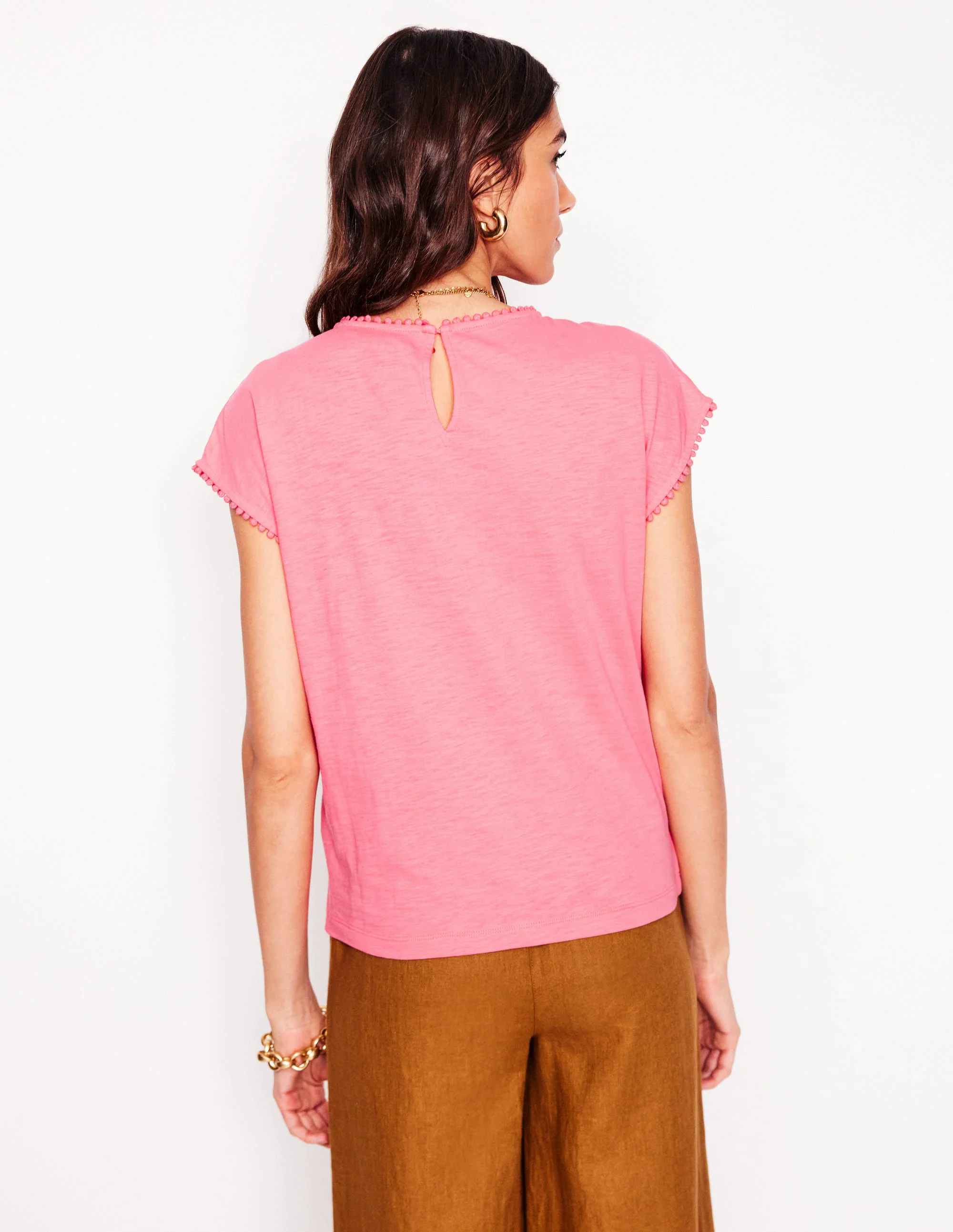 Anya Broderie T-shirt-Azalea Pink Anya Broderie T-shirt-Azalea Pink