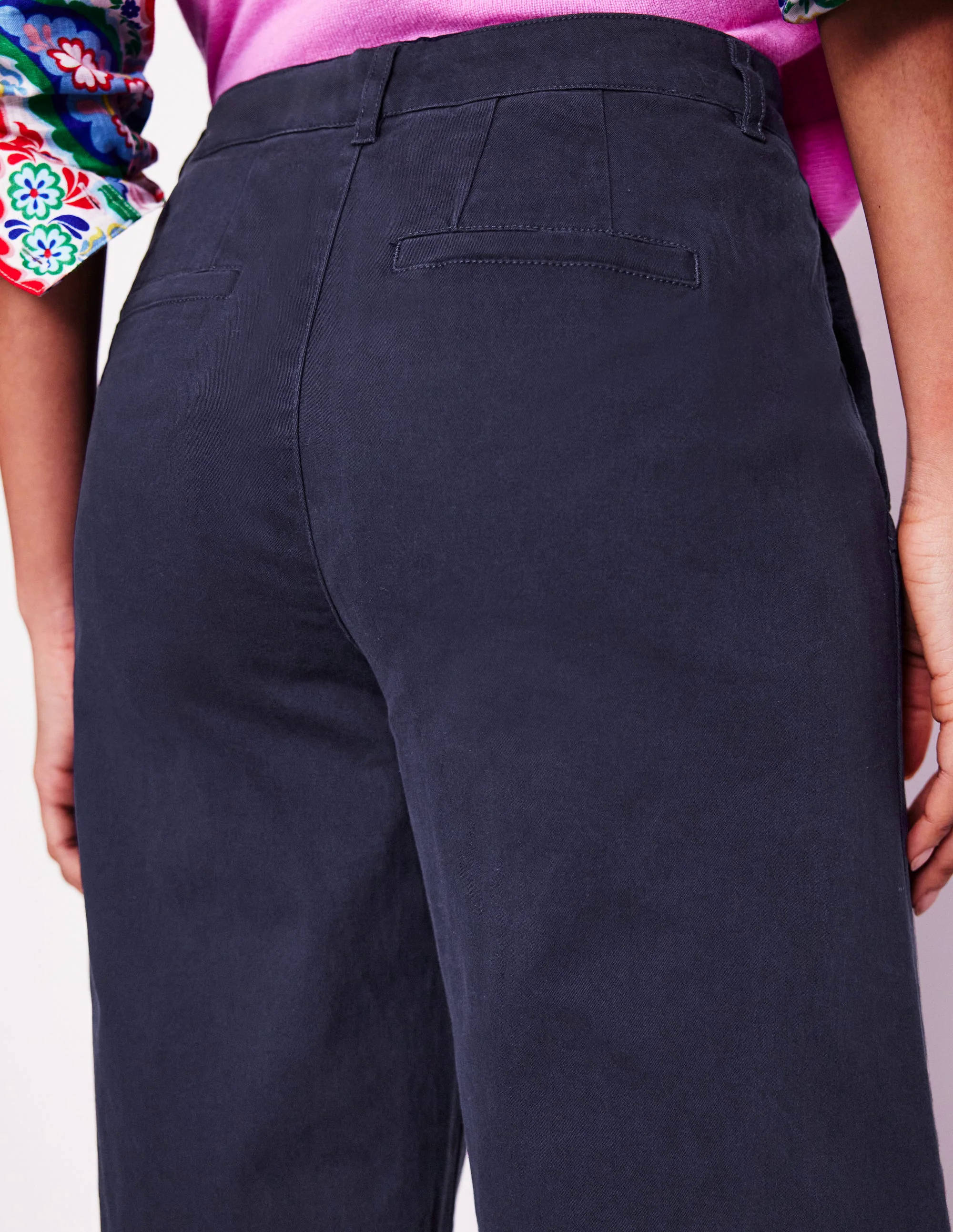 Barnsbury Crop Chino Pants-Navy Barnsbury Crop Chino Pants-Navy