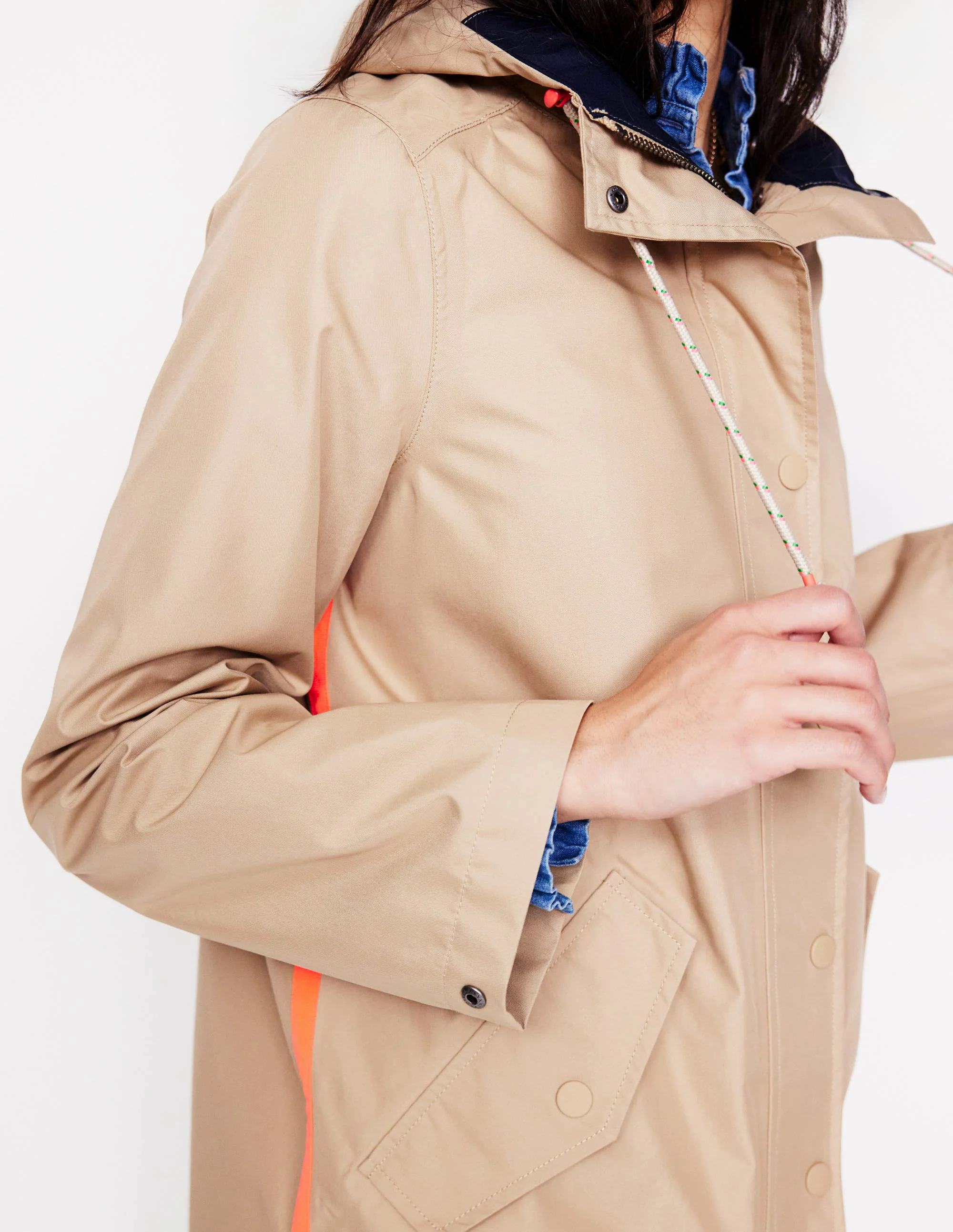 Wells Waterproof Hooded Coat-Neutral