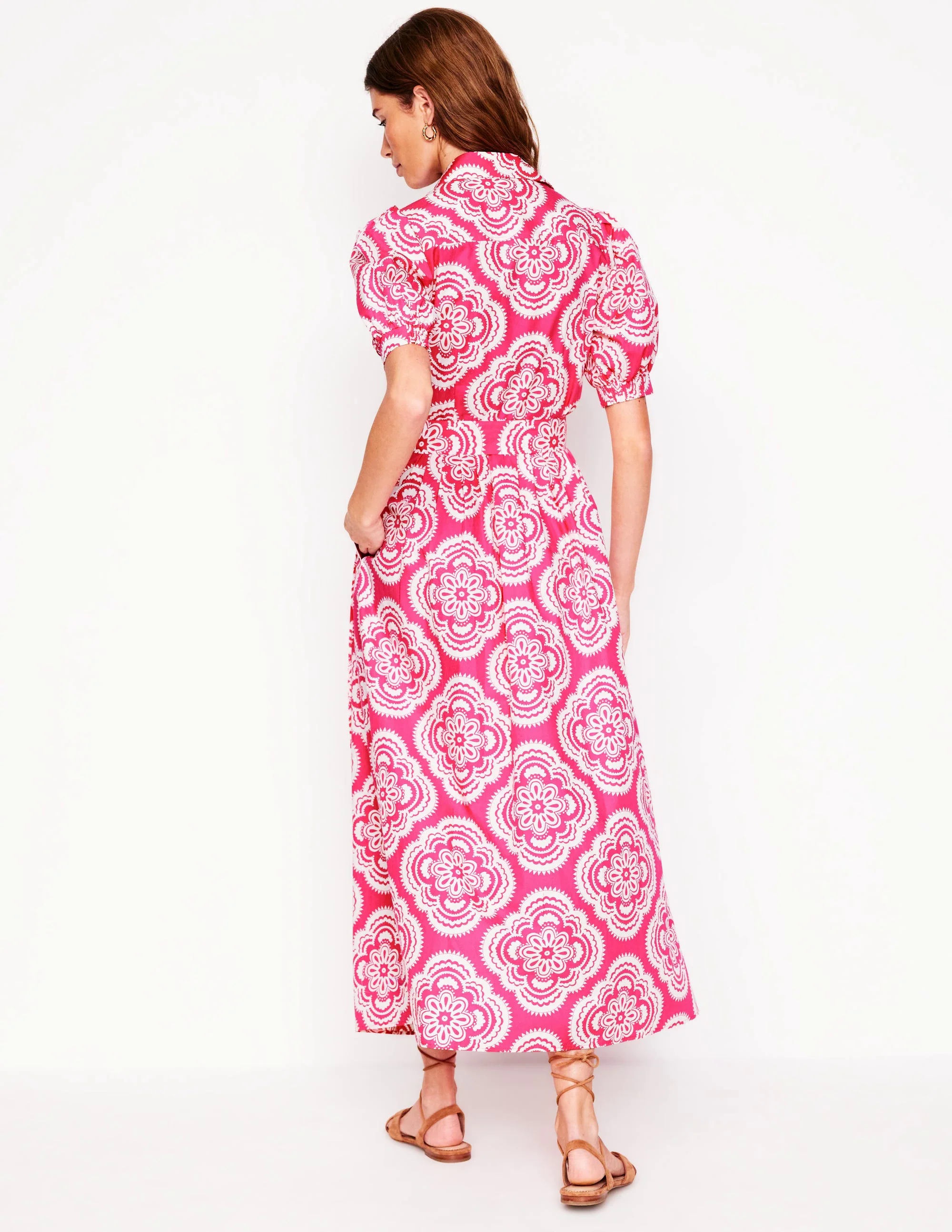 Alexa Maxi Shirt Dress-Pink Peony, Botanic Blush Alexa Maxi Shirt Dress-Pink Peony, Botanic Blush