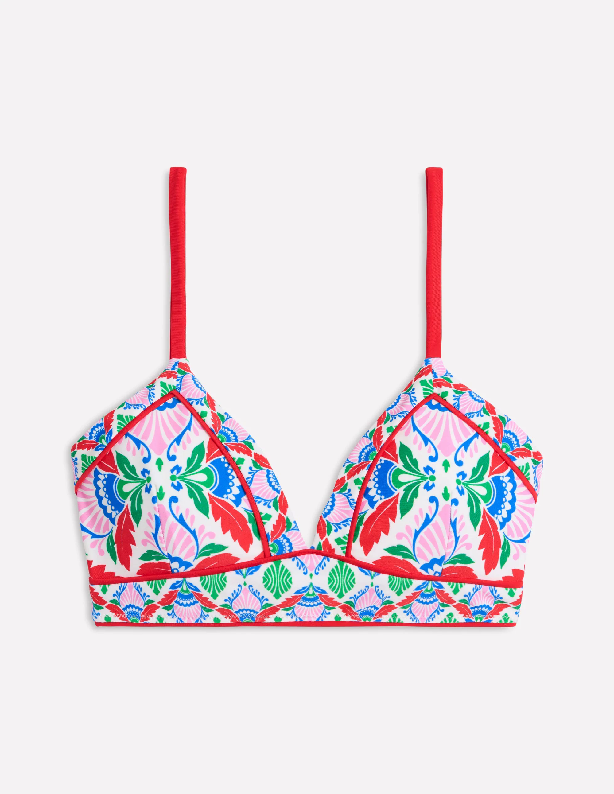 Kasos String V Neck Bikini Top-Multi, Ornate Thistle Kasos String V Neck Bikini Top-Multi, Ornate Thistle