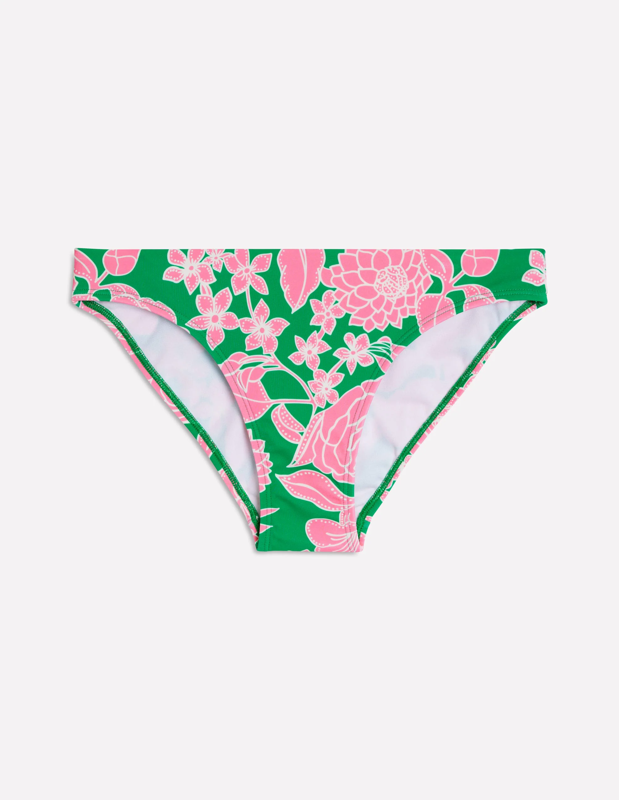 Classic Bikini Bottoms-Emerald, Blossom Cascade Classic Bikini Bottoms-Emerald, Blossom Cascade