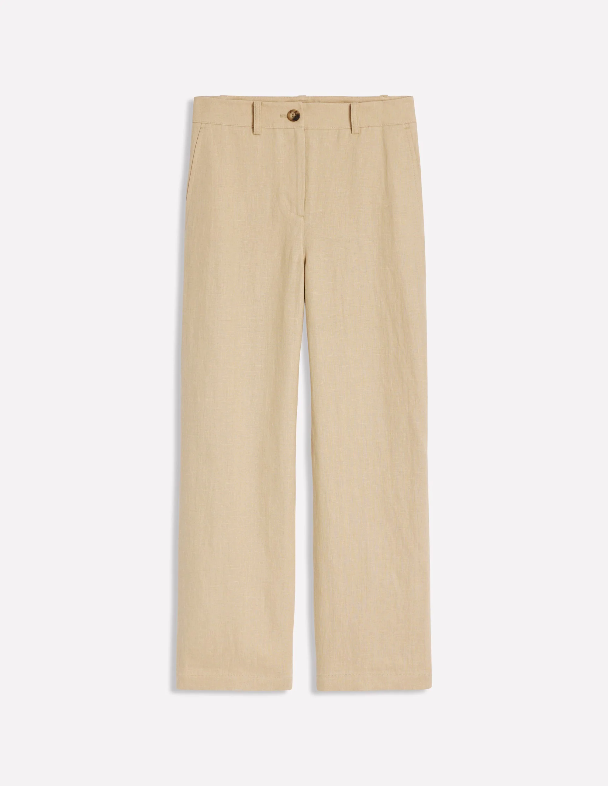 Westbourne Crop Linen Pants-Oatmeal