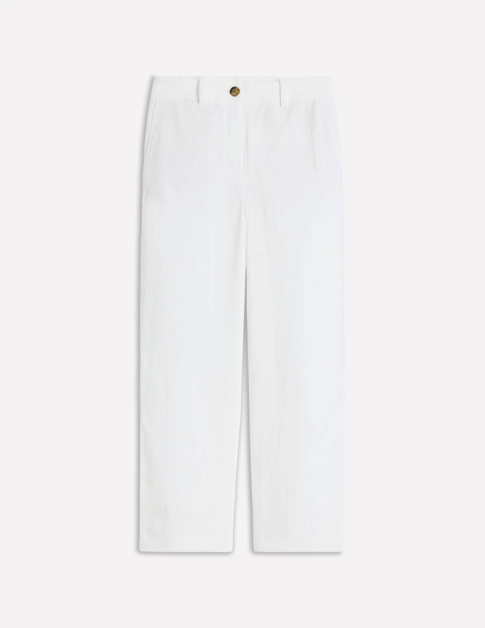 Westbourne Crop Linen Pants-White