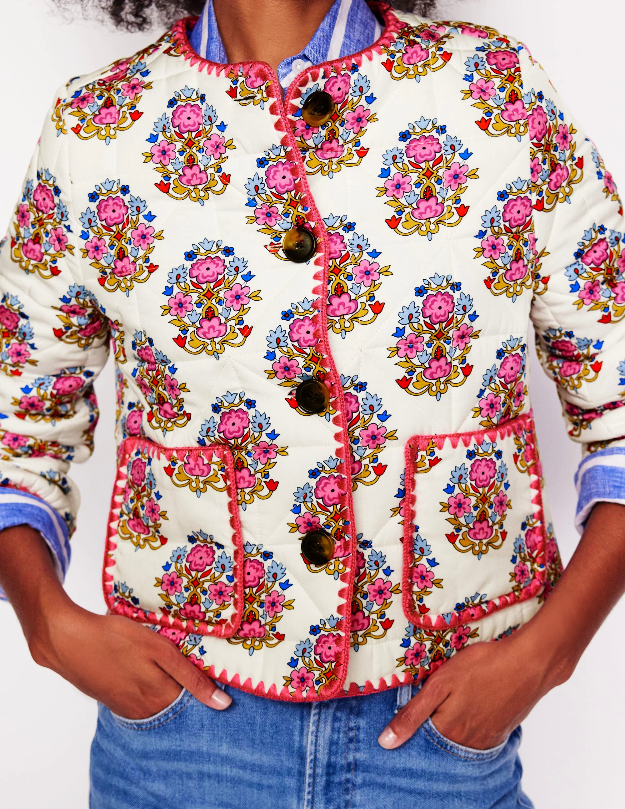 Chelsea Quilted Jacket-Wildflower Stamp Chelsea Quilted Jacket-Wildflower Stamp