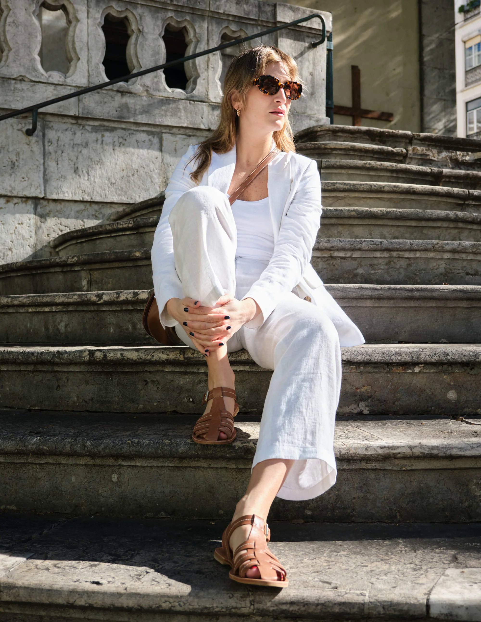 Westbourne Linen Pants-White