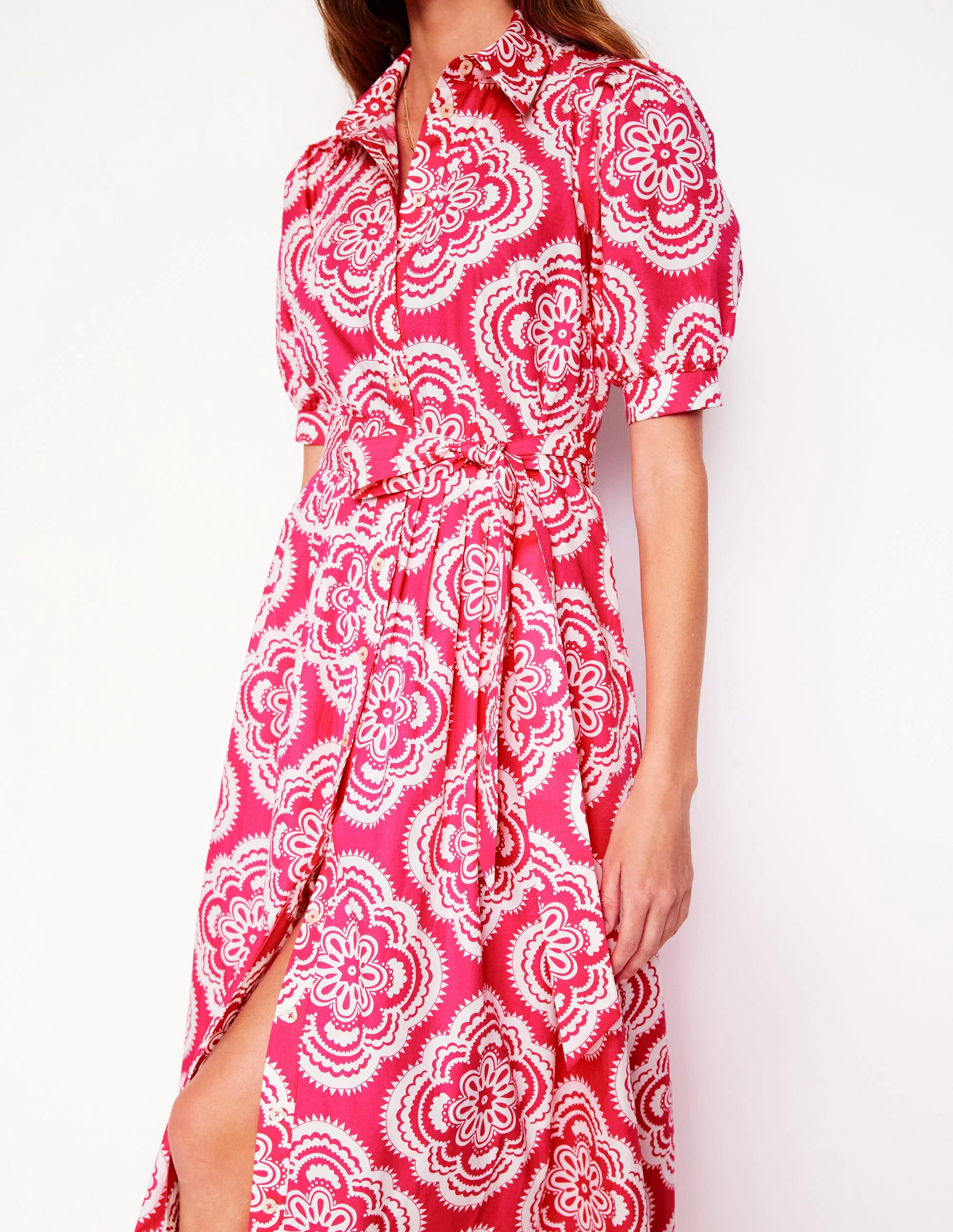 Alexa Maxi Shirt Dress-Pink Peony, Botanic Blush Alexa Maxi Shirt Dress-Pink Peony, Botanic Blush