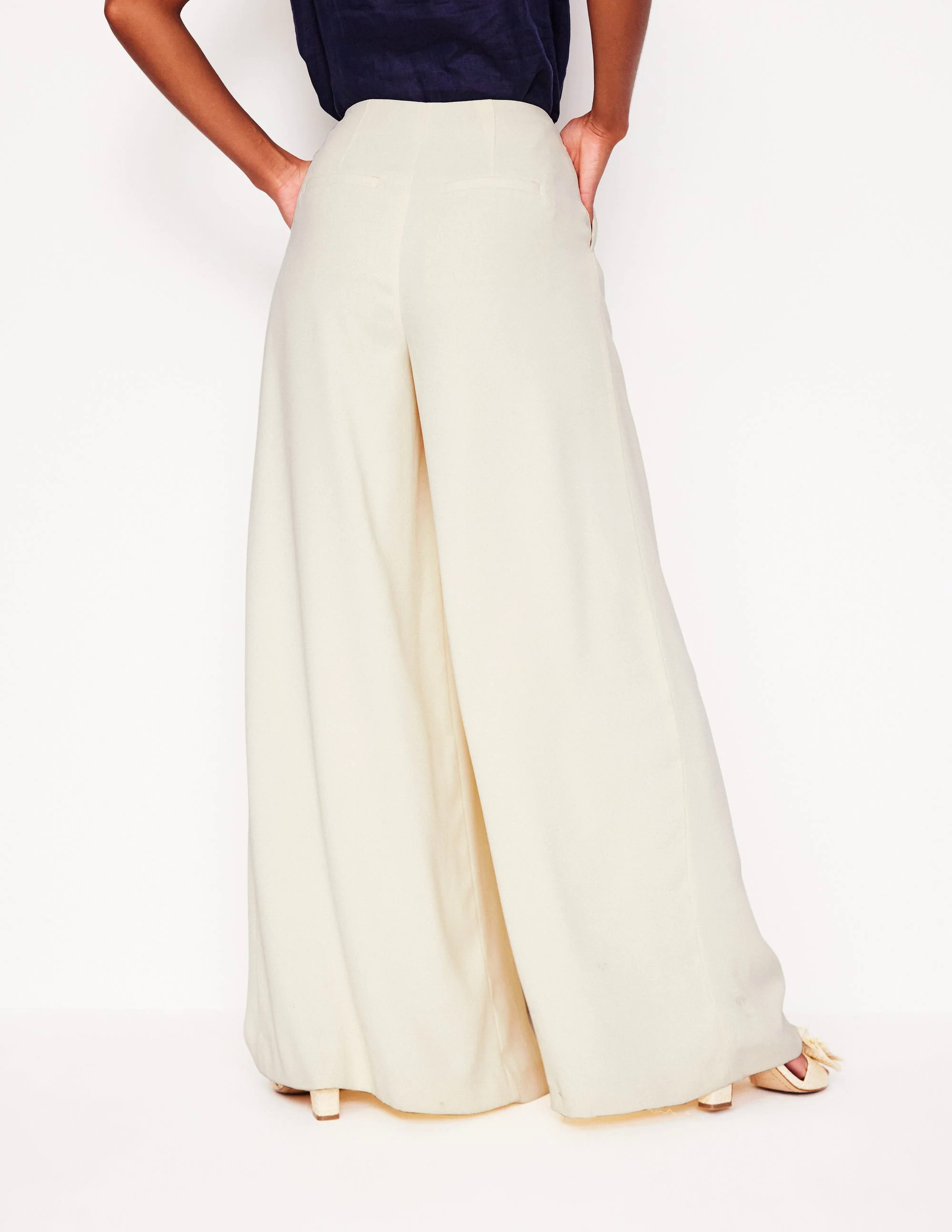 Regent Wide Leg Pants-Ivory