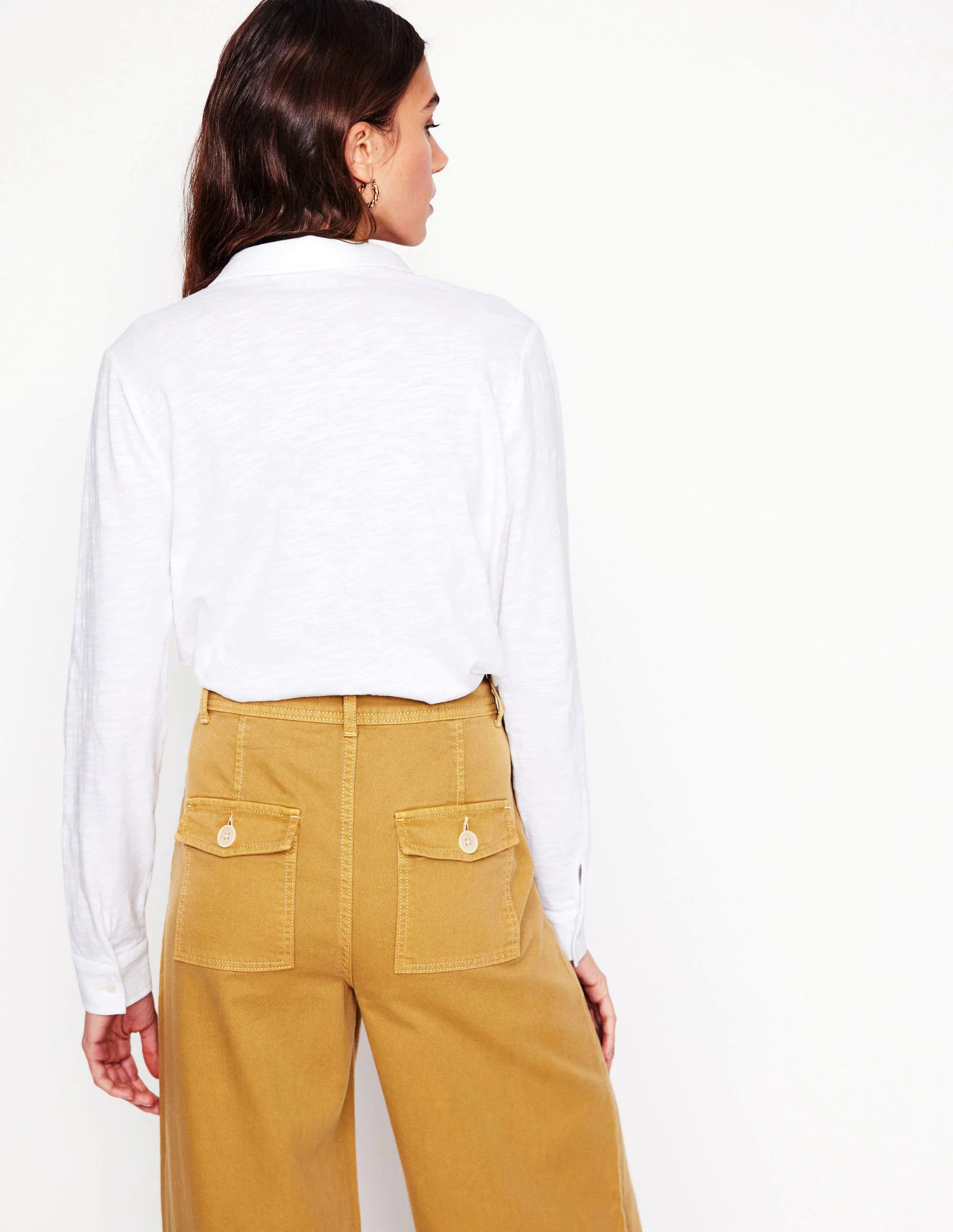 Amy Jersey Shirt-White Amy Jersey Shirt-White