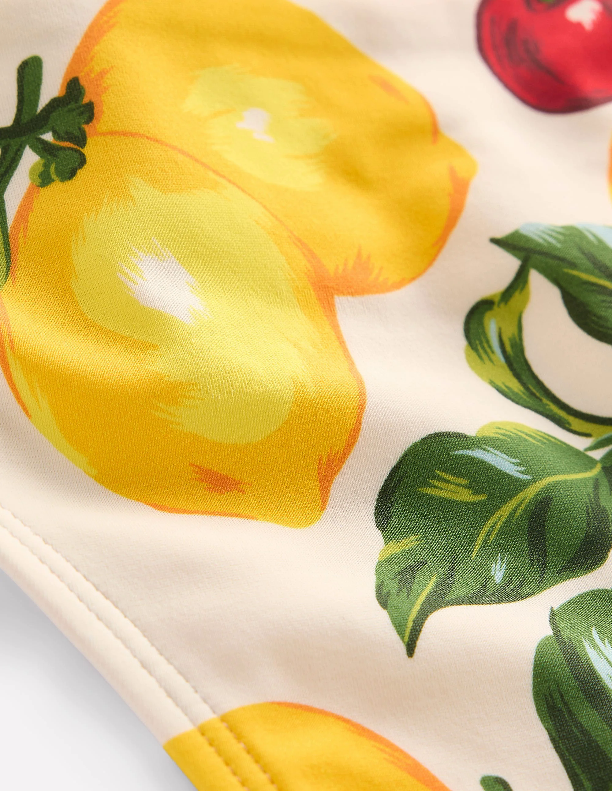 Classic Bikini Bottoms-Ivory, Cherries and Lemons Classic Bikini Bottoms-Ivory, Cherries and Lemons