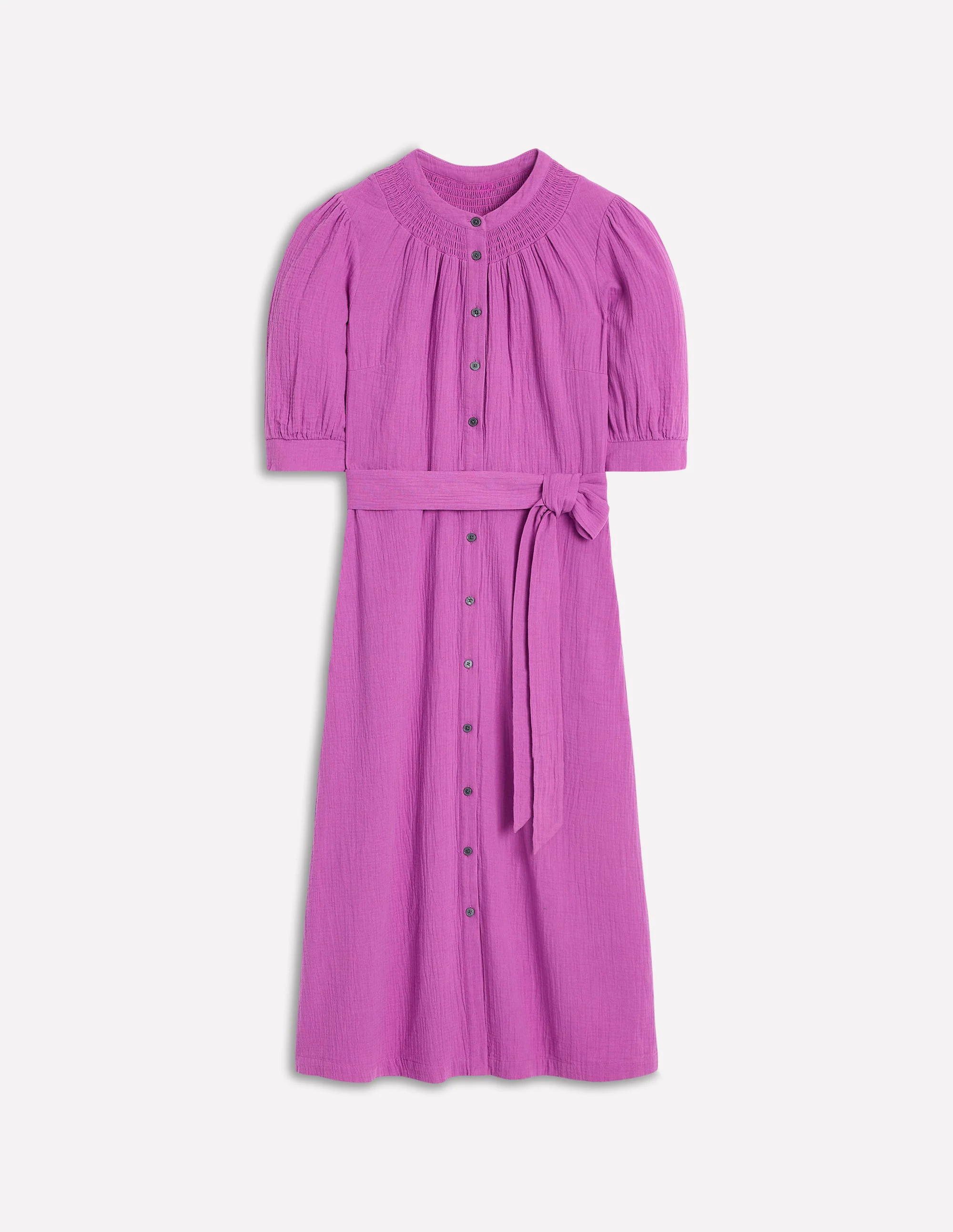 Ada Double Cloth Midi Dress-Foxglove Purple Ada Double Cloth Midi Dress-Foxglove Purple