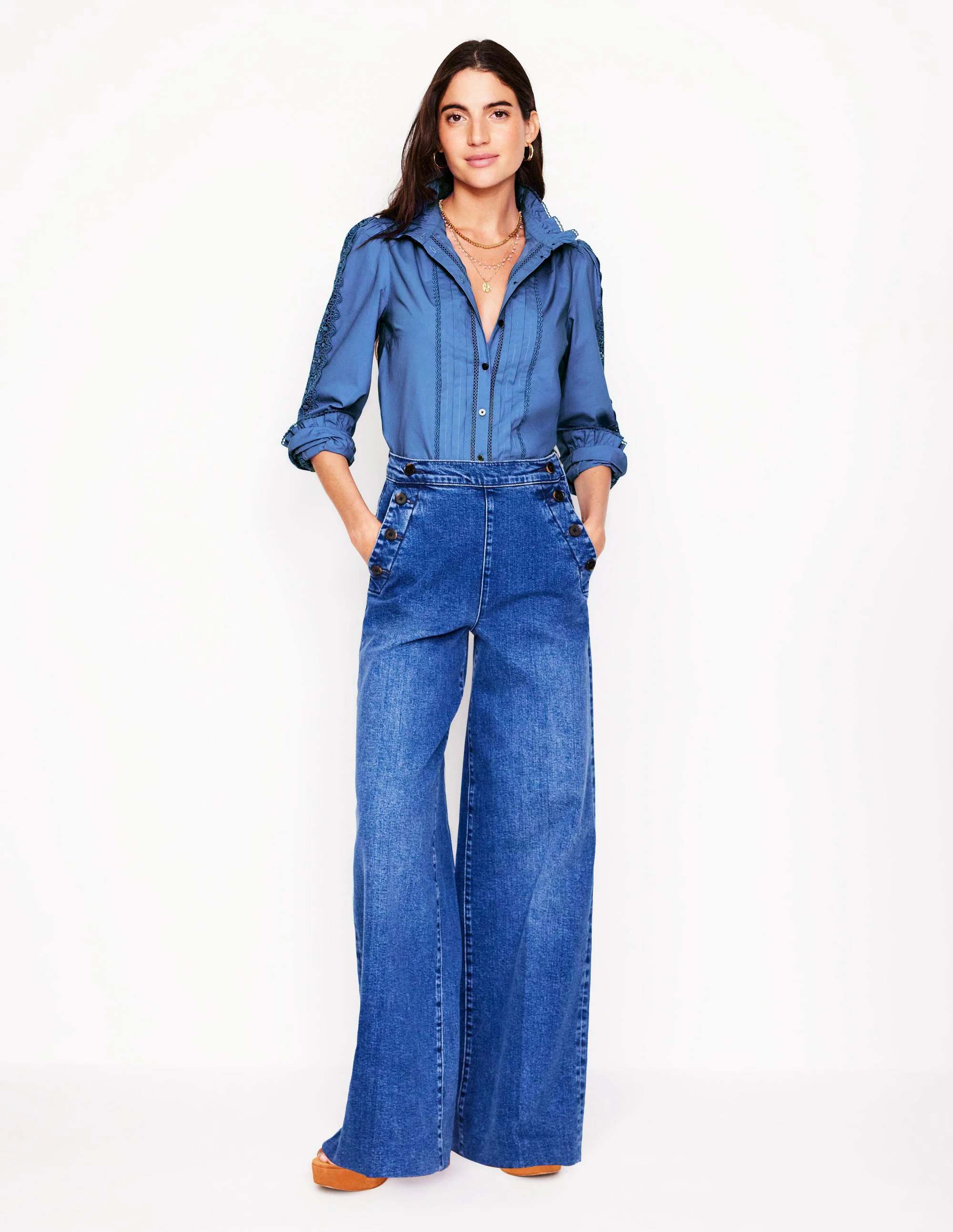 Felicity Lace Blouse-Blue River