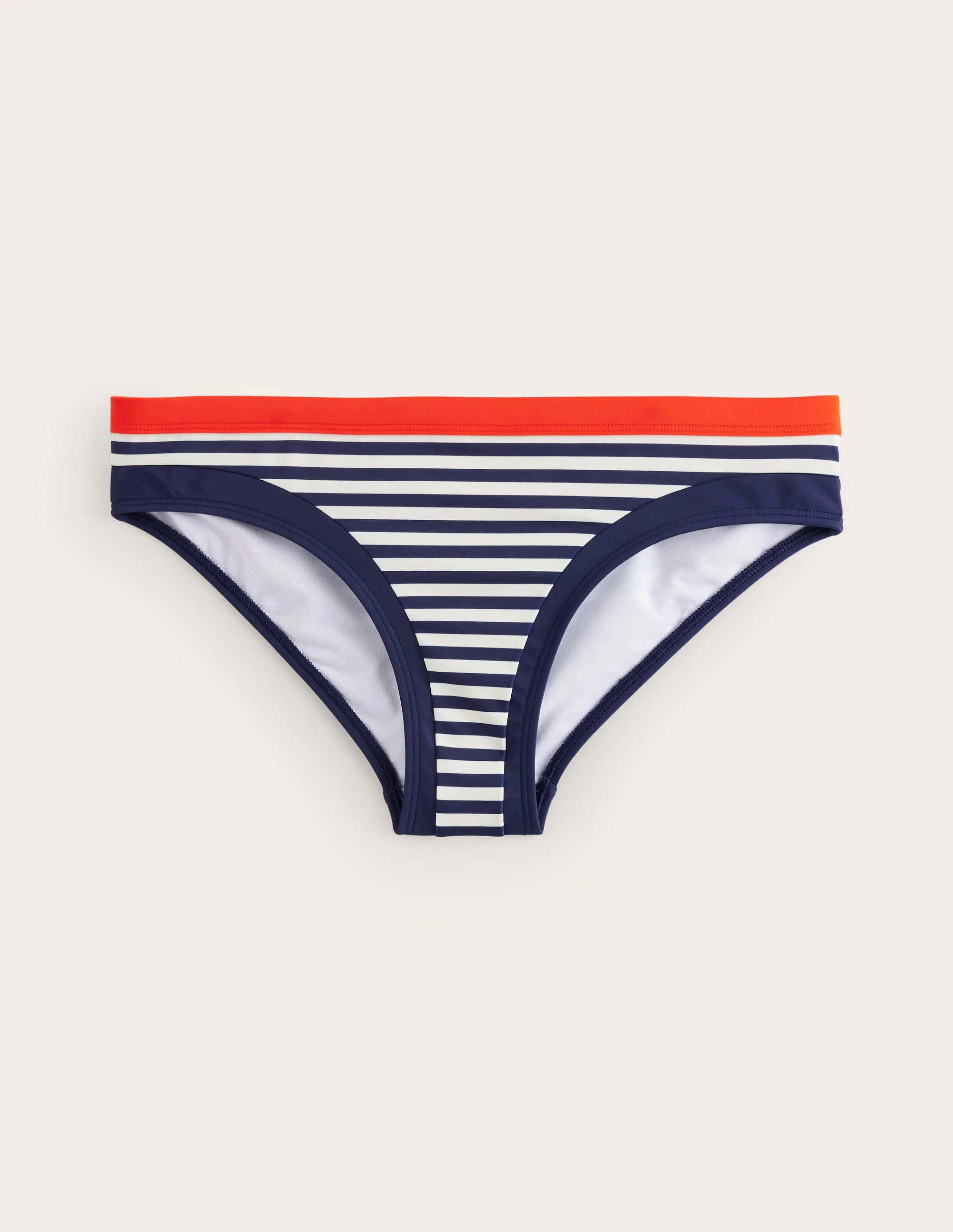 Santorini Bikini Bottoms-Red, Navy Stripe