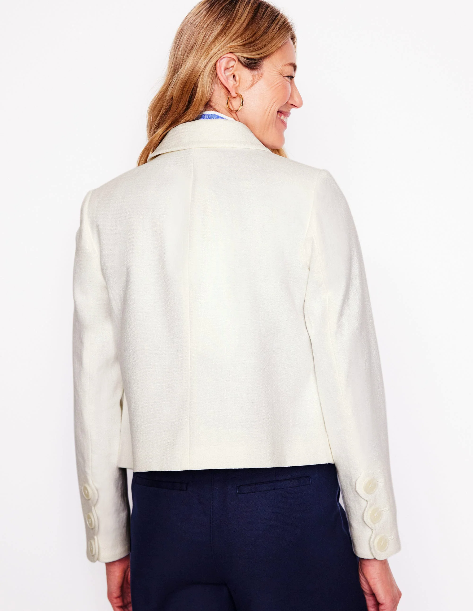Scallop Jacket-Ivory
