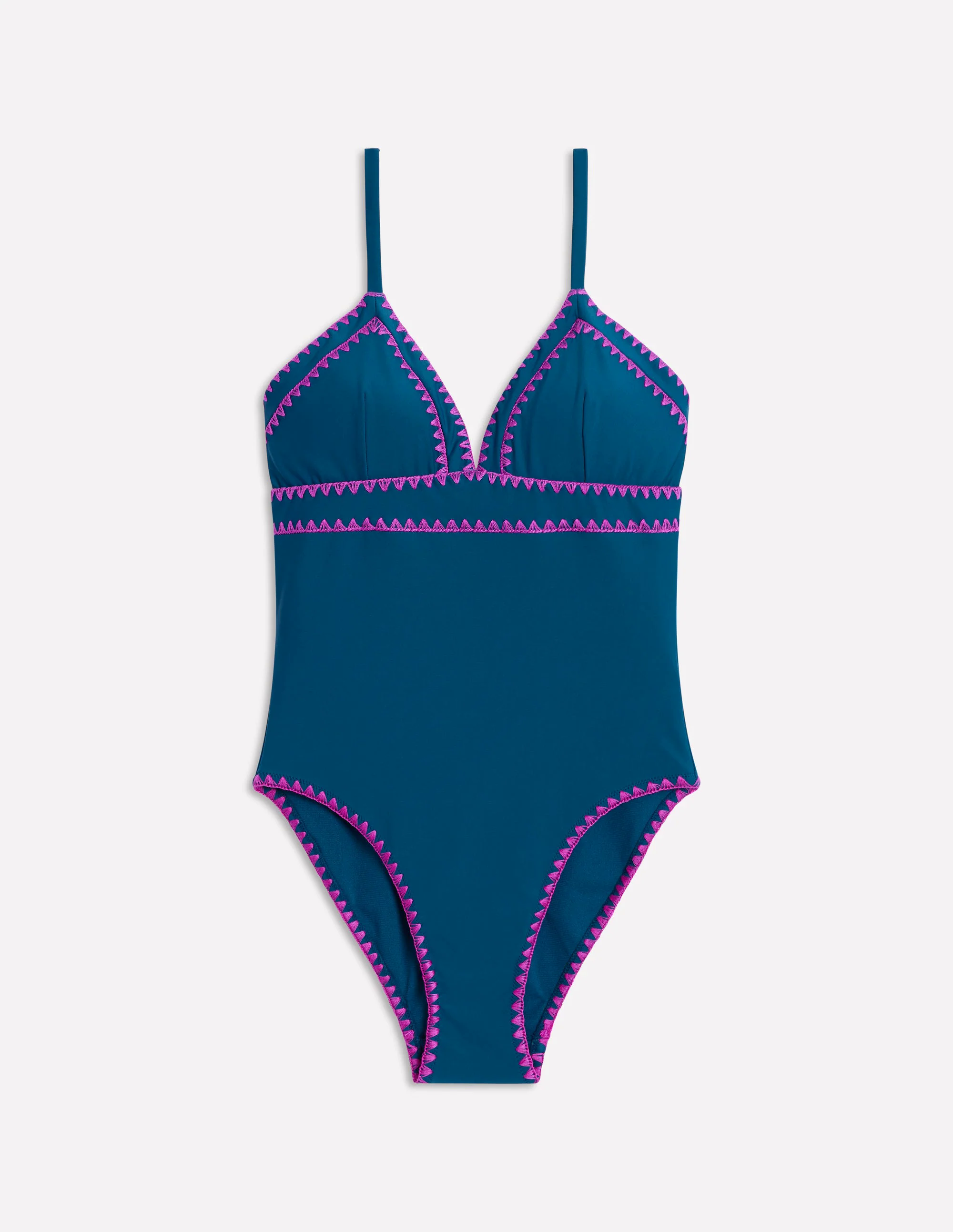 Kasos String V Neck Swimsuit-Oceanside, Very Fuchsia Kasos String V Neck Swimsuit-Oceanside, Very Fuchsia