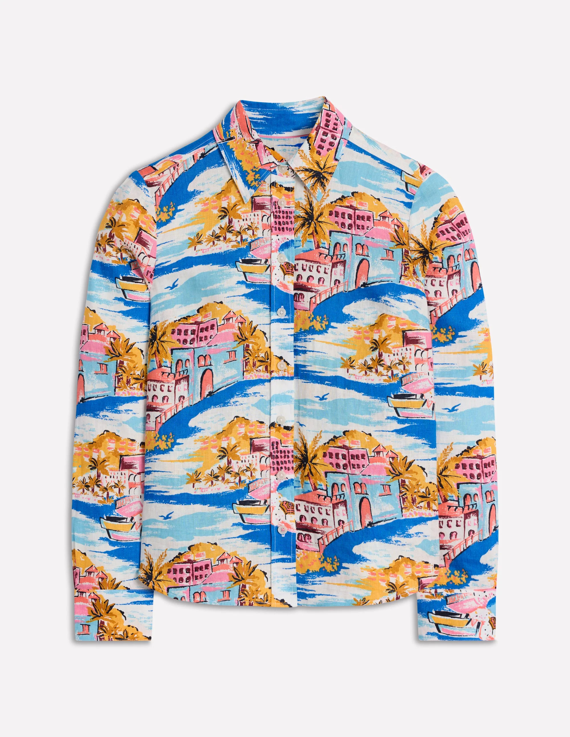 Sienna Linen Shirt-Multi, Paradise Bay