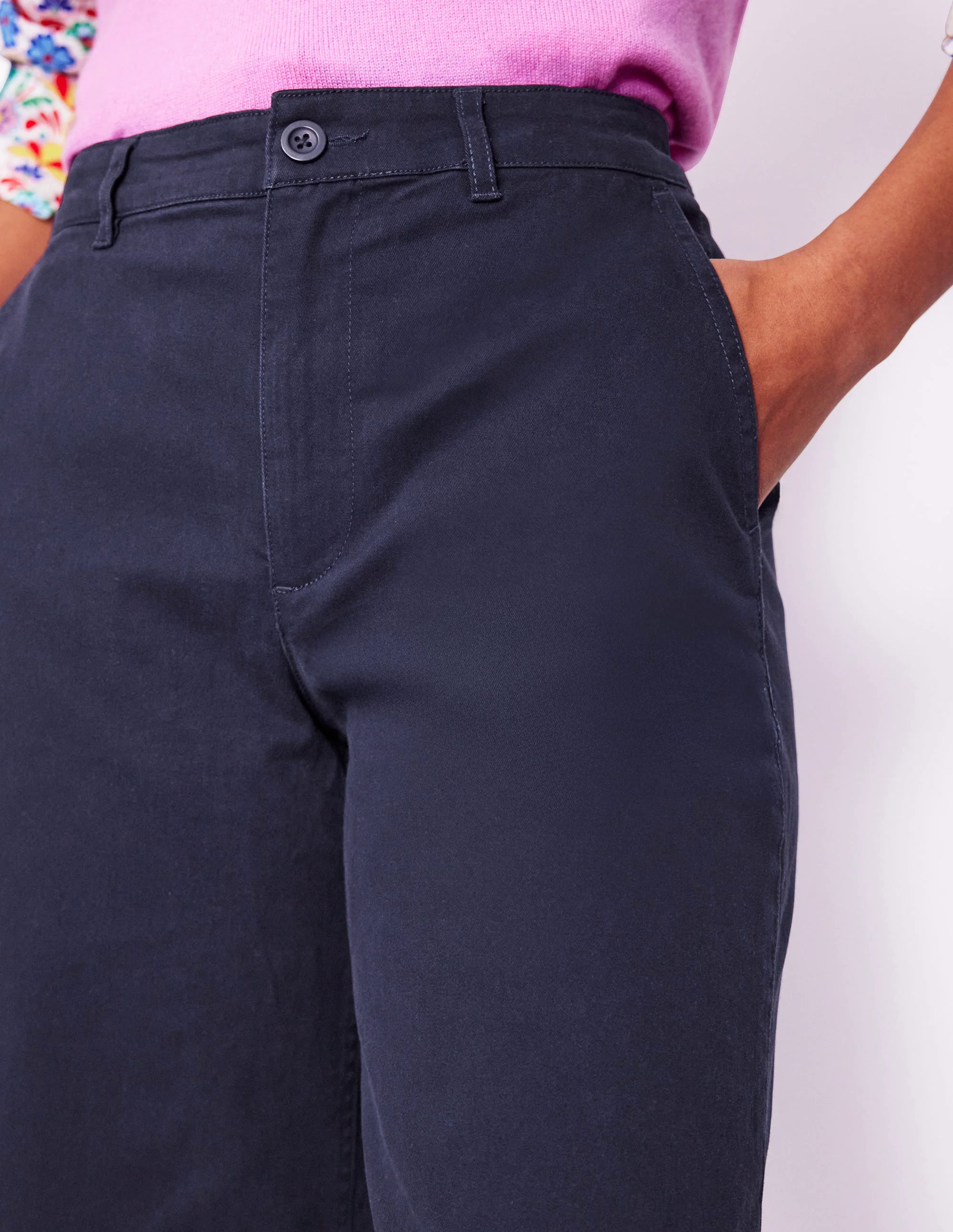 Barnsbury Crop Chino Pants-Navy Barnsbury Crop Chino Pants-Navy