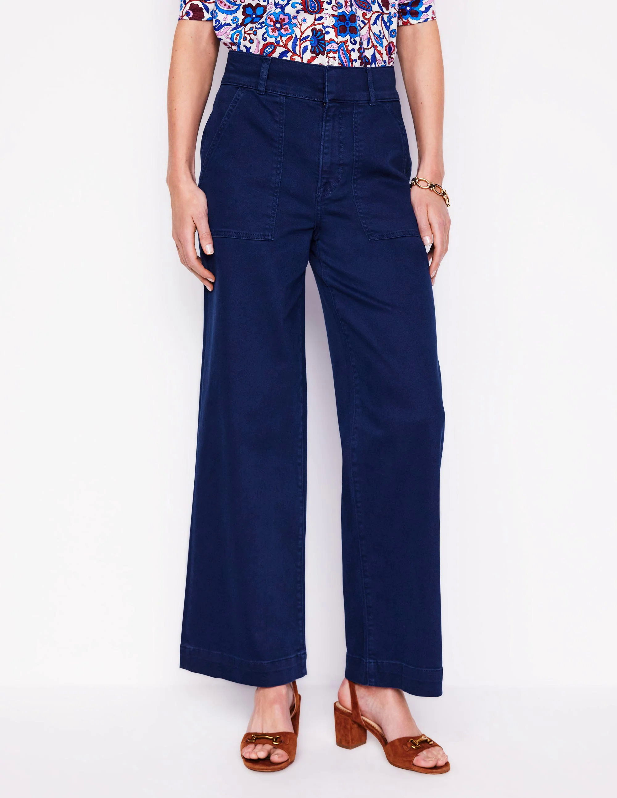 Wide Leg Cargo Pants-Navy Wide Leg Cargo Pants-Navy
