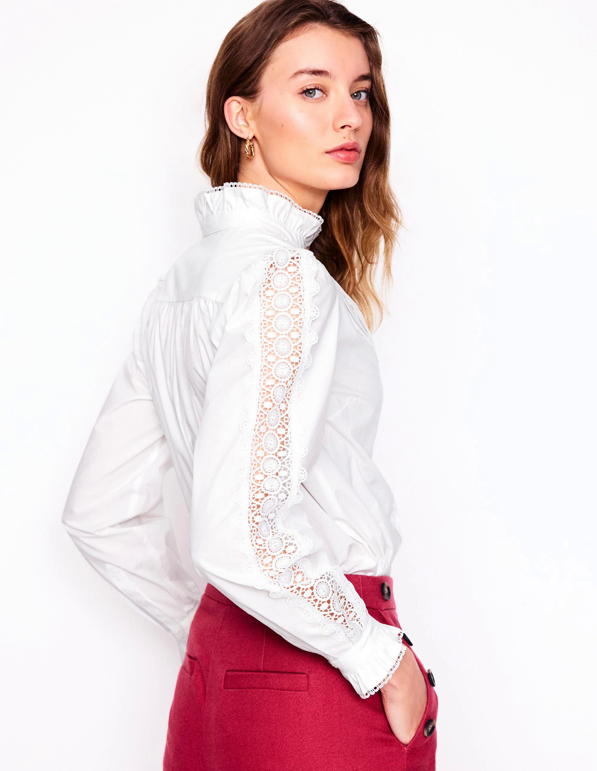 Felicity Lace Blouse-White