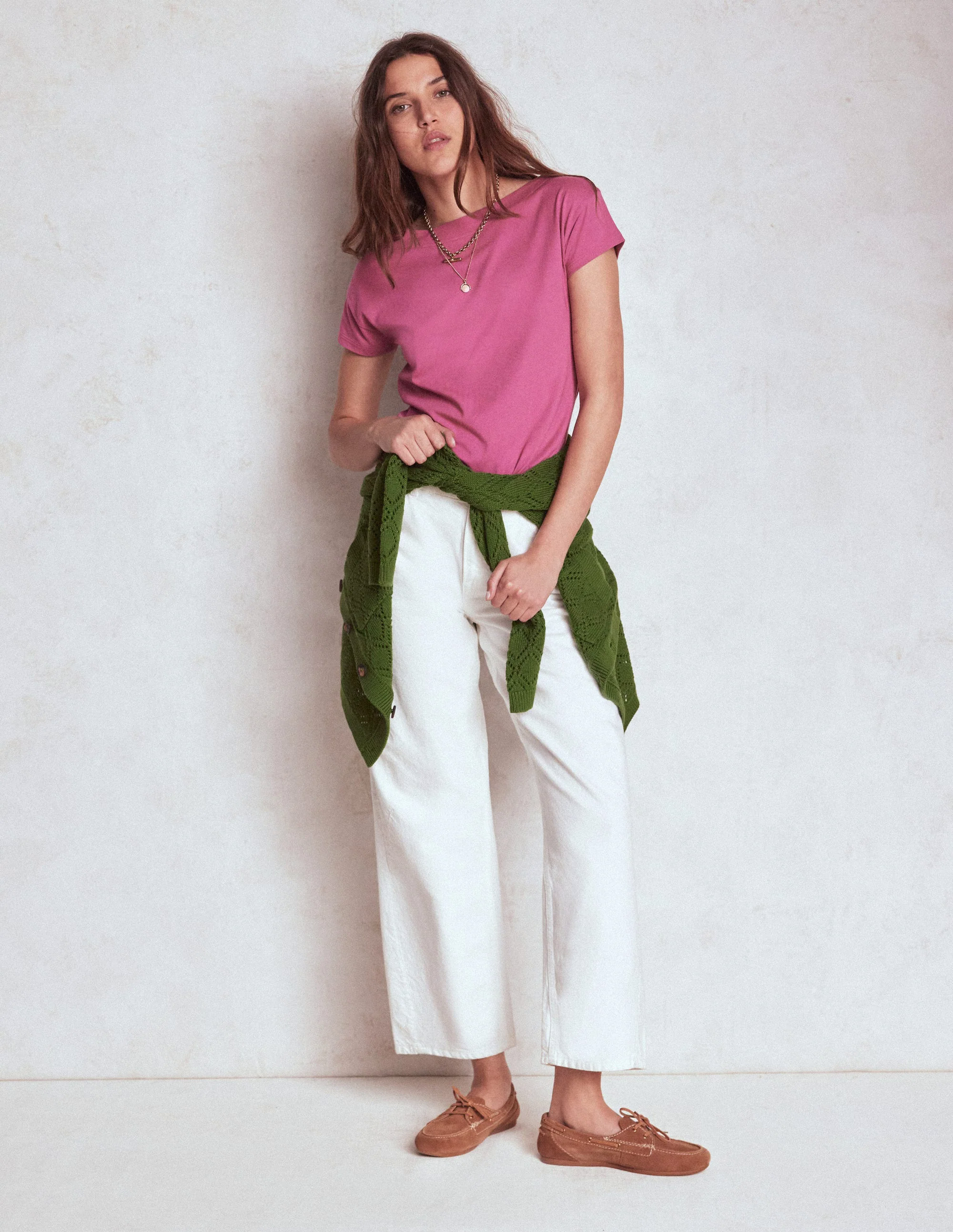 Supersoft Boat Neck T-Shirt-Purple Damson