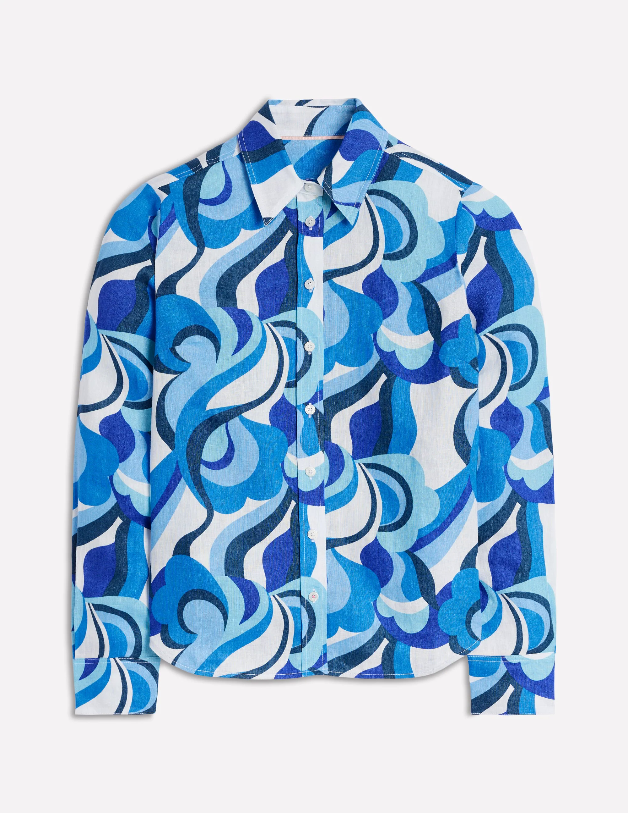Sienna Linen Shirt-Multi Abstract Swirl Sienna Linen Shirt-Multi Abstract Swirl