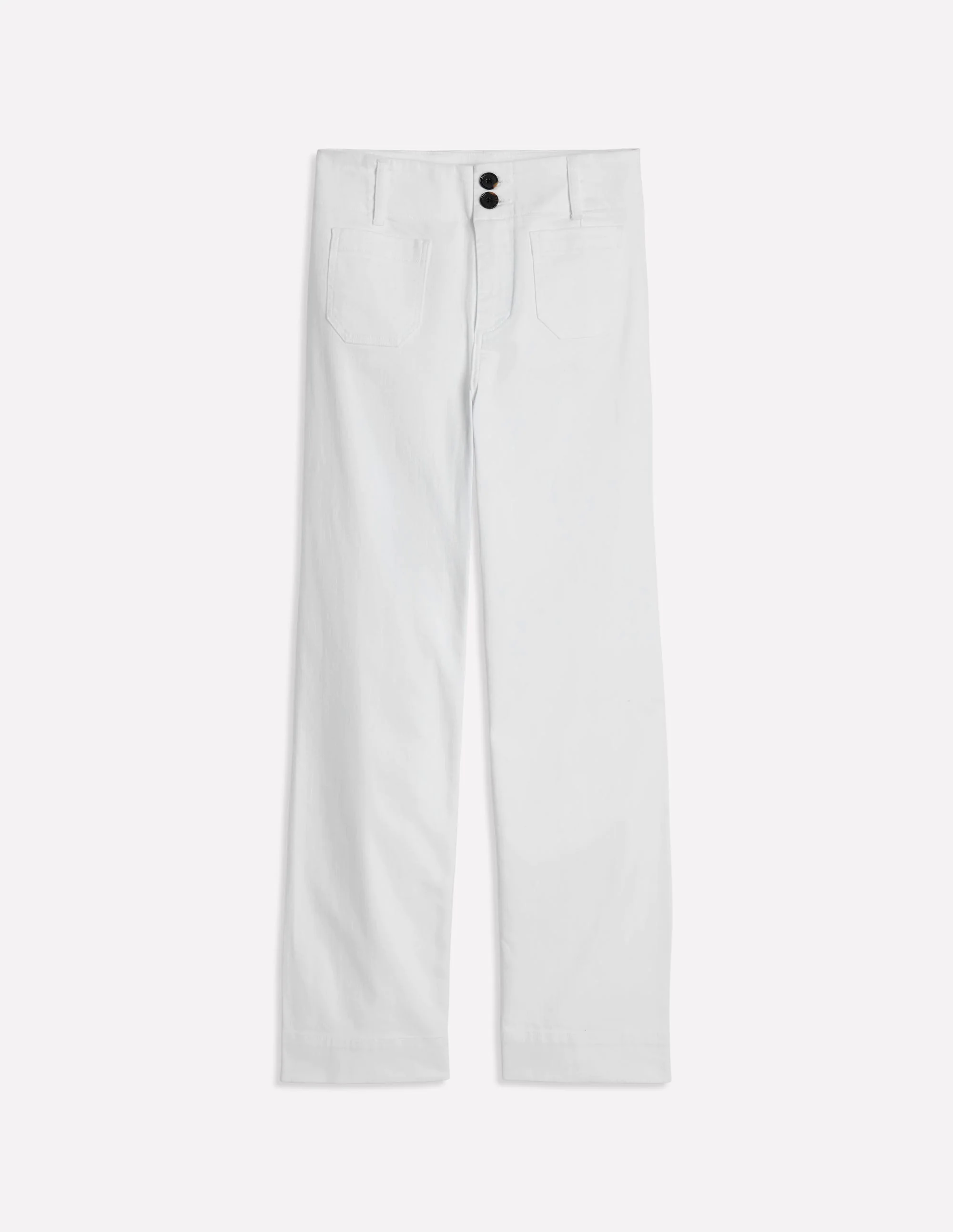 Primrose Patch Pocket Pants-White Primrose Patch Pocket Pants-White
