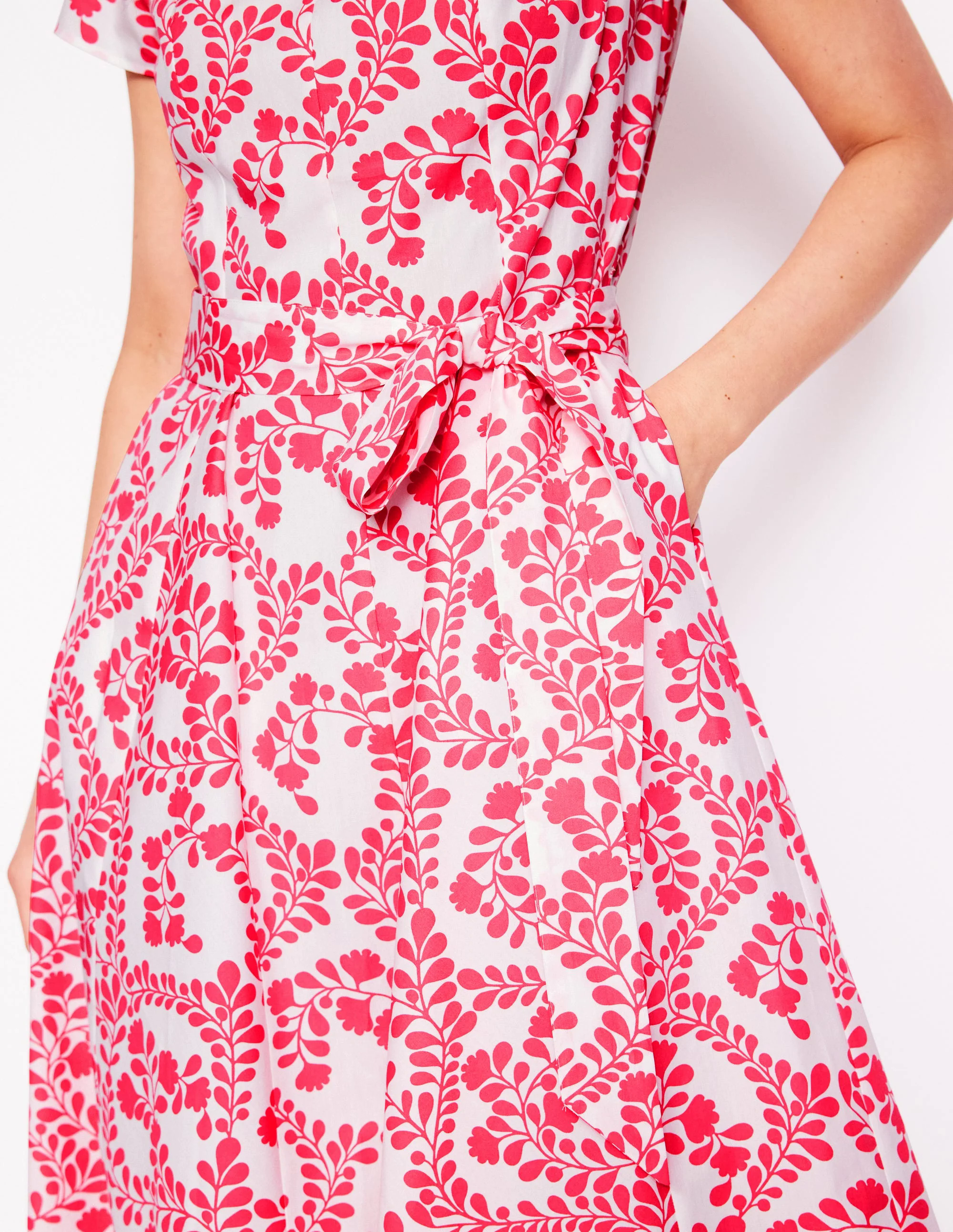 Imo Cotton Short Dress-lvory, Vine Silhouette