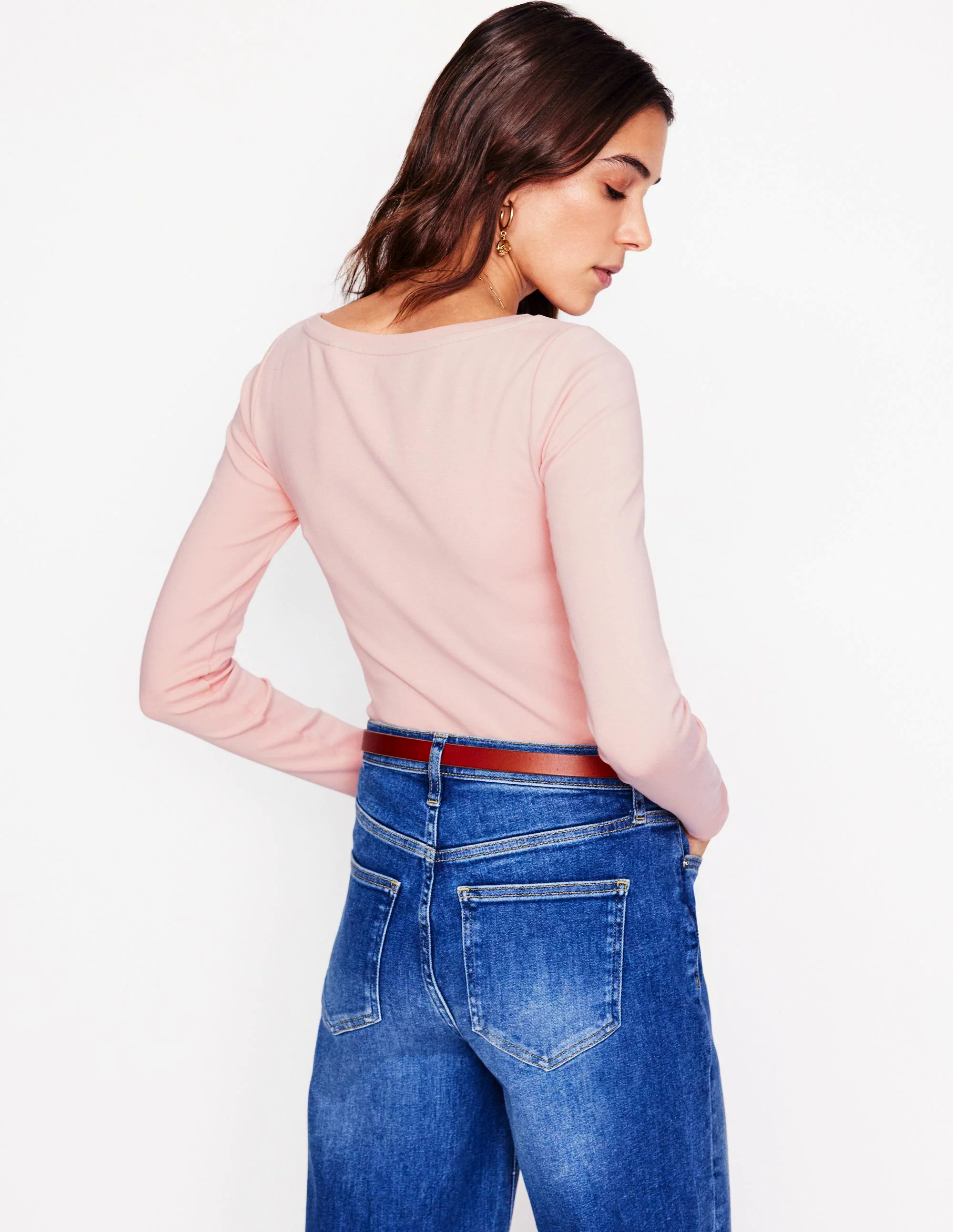 Essential Boat-Neck Jersey Top-Milkshake Essential Boat-Neck Jersey Top-Milkshake