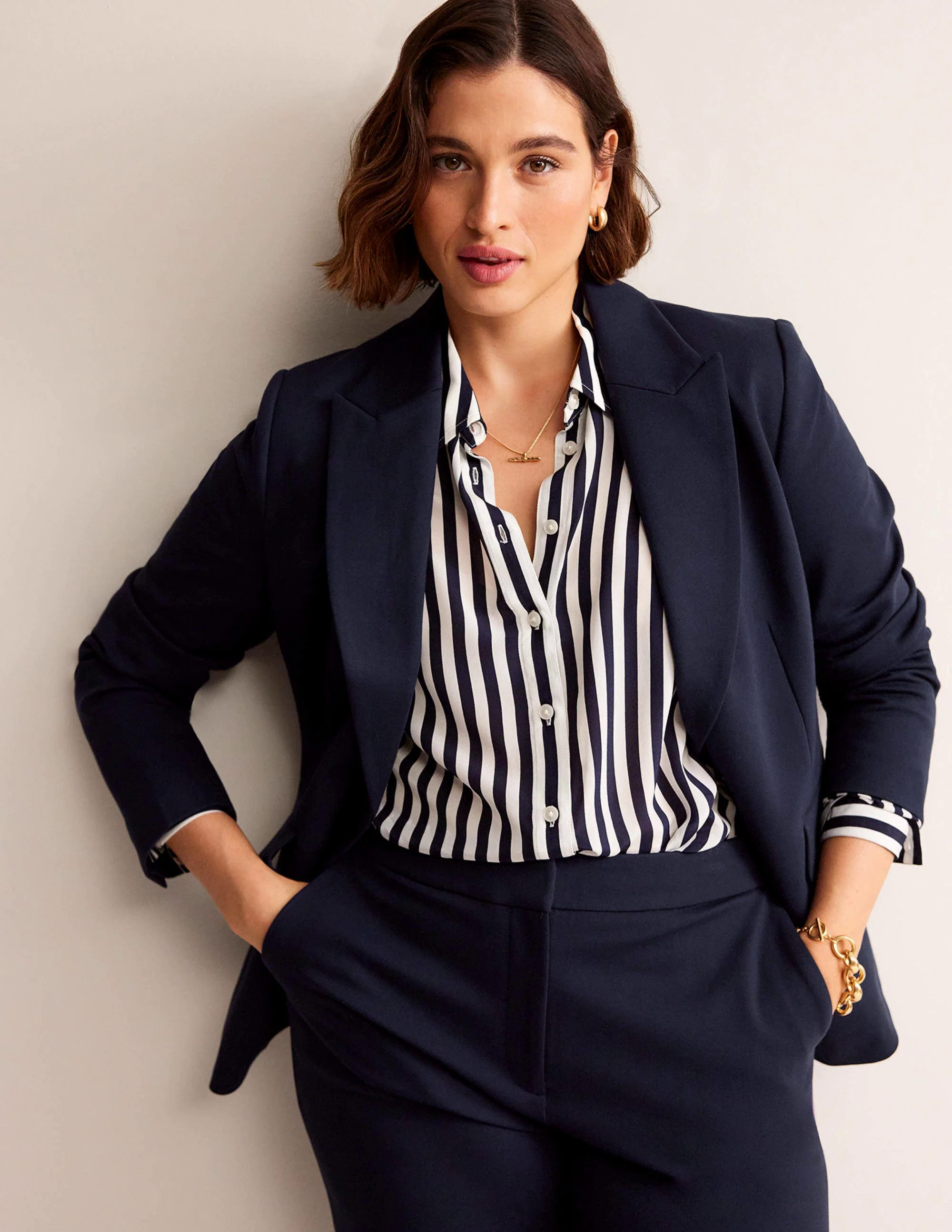 Marylebone Ponte Blazer-Navy Marylebone Ponte Blazer-Navy