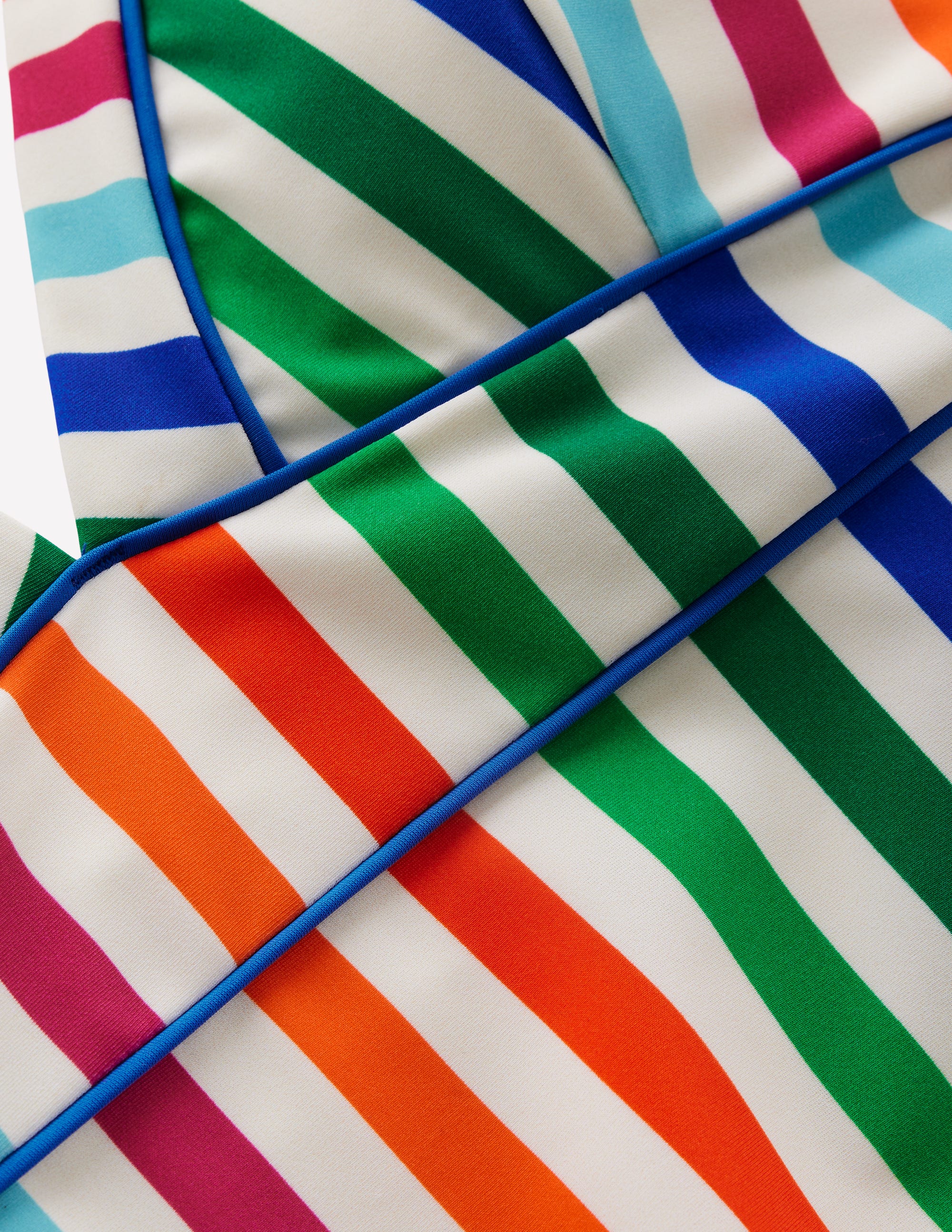 Kasos String V Neck Swimsuit-Multi Stripe