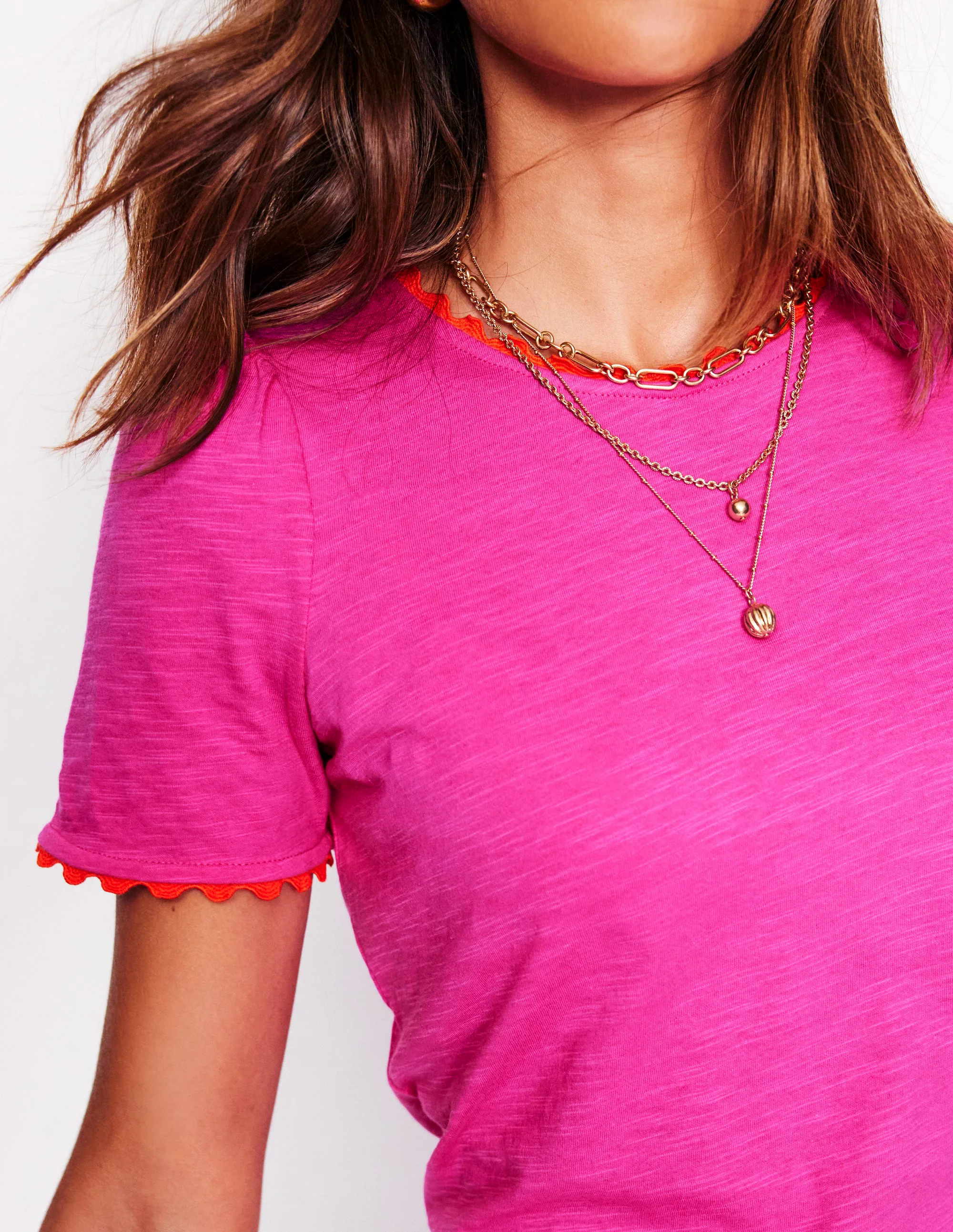 Ali Ricrac T-shirt-Cosmos Pink Ali Ricrac T-shirt-Cosmos Pink
