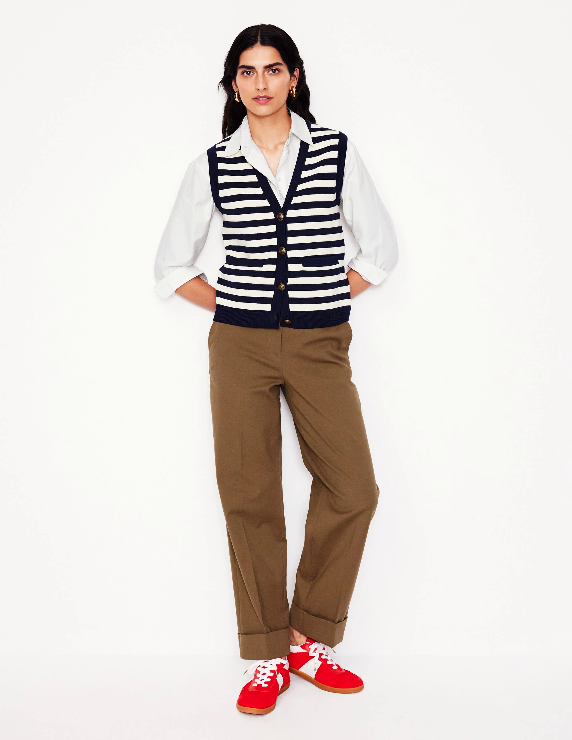 Sadie Relaxed Cotton Shirt-White Oxford