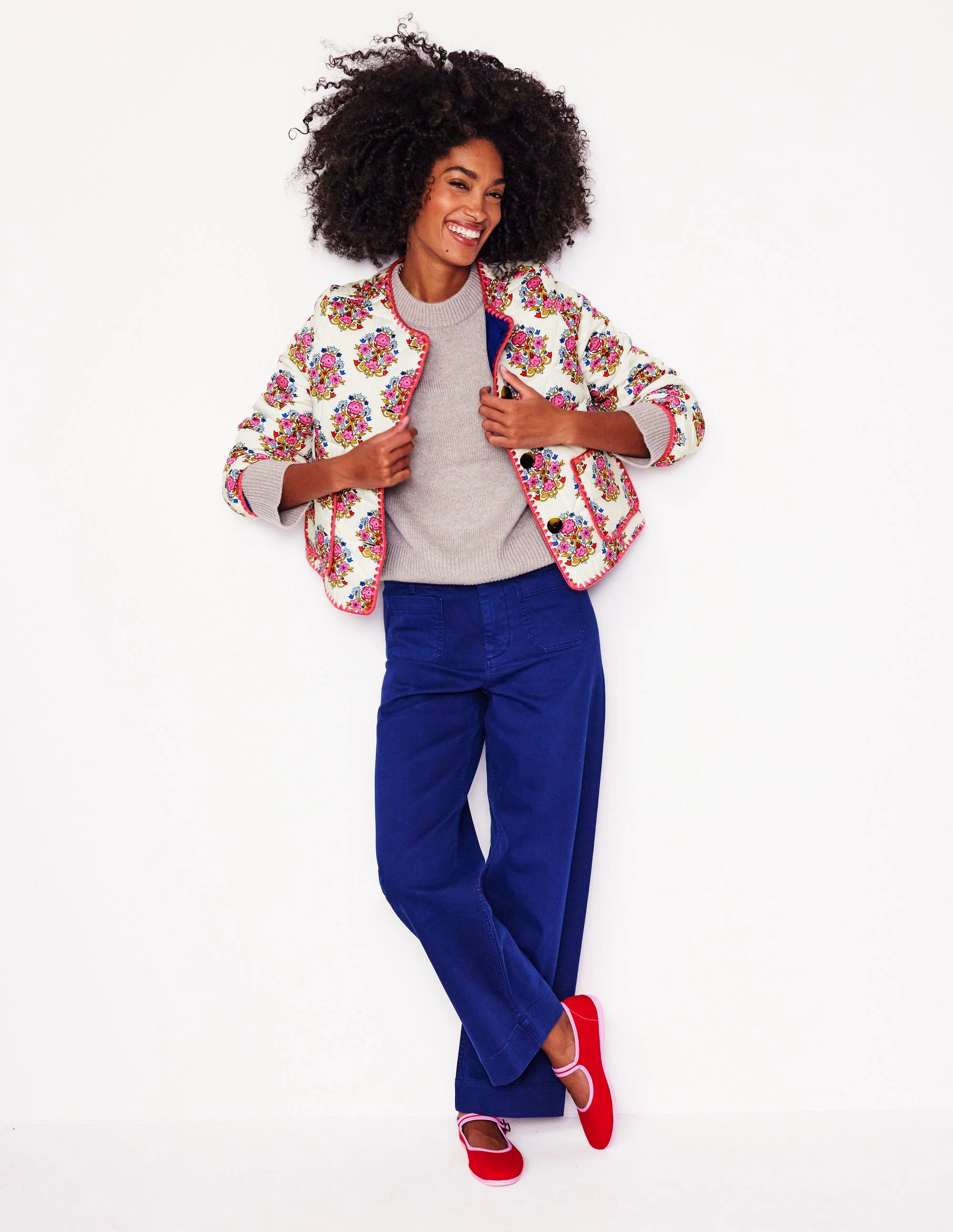 Chelsea Quilted Jacket-Wildflower Stamp Chelsea Quilted Jacket-Wildflower Stamp