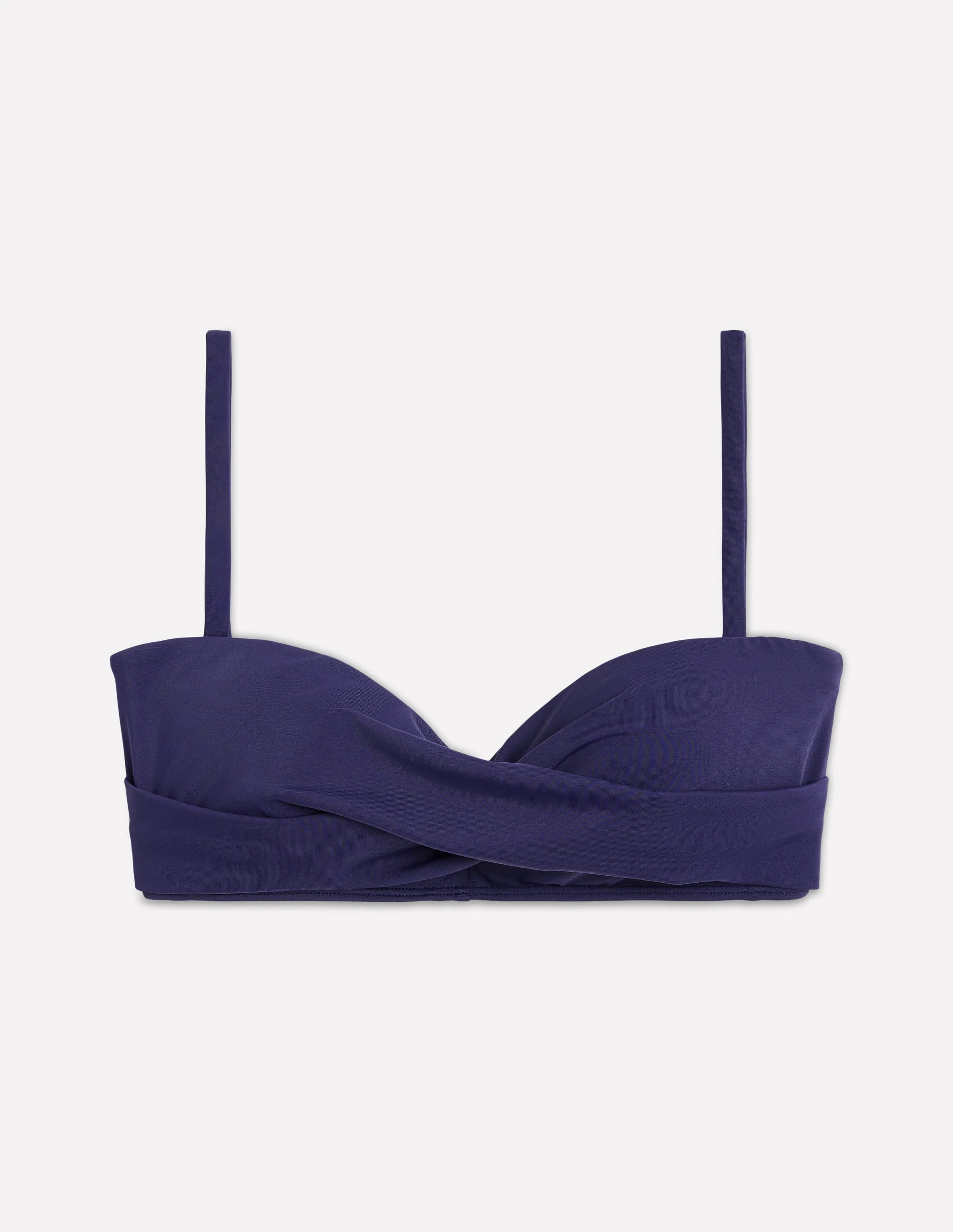 Andros Twist Front Bikini Top-Navy Andros Twist Front Bikini Top-Navy