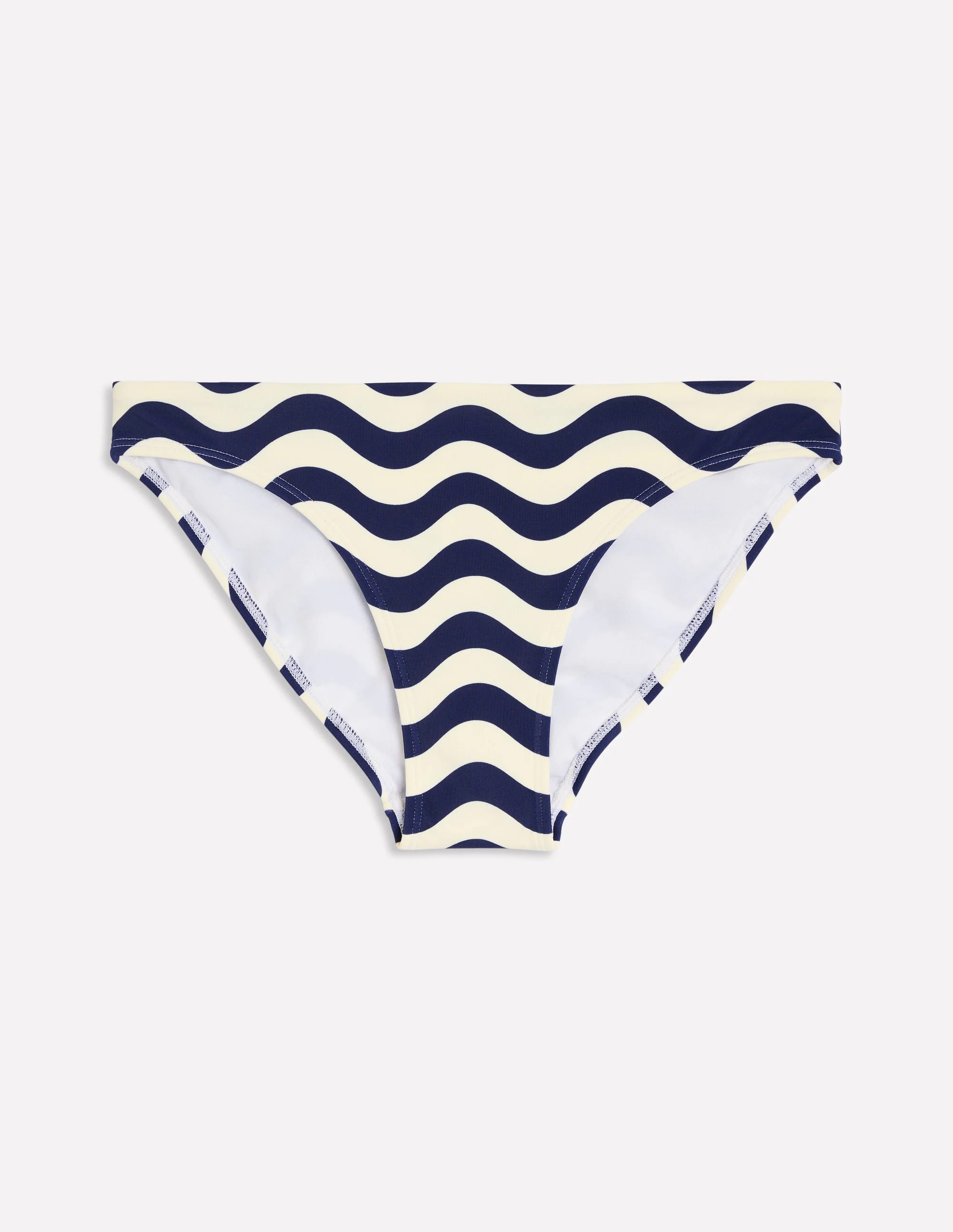 Classic Bikini Bottoms-Navy, Rythmic Wave