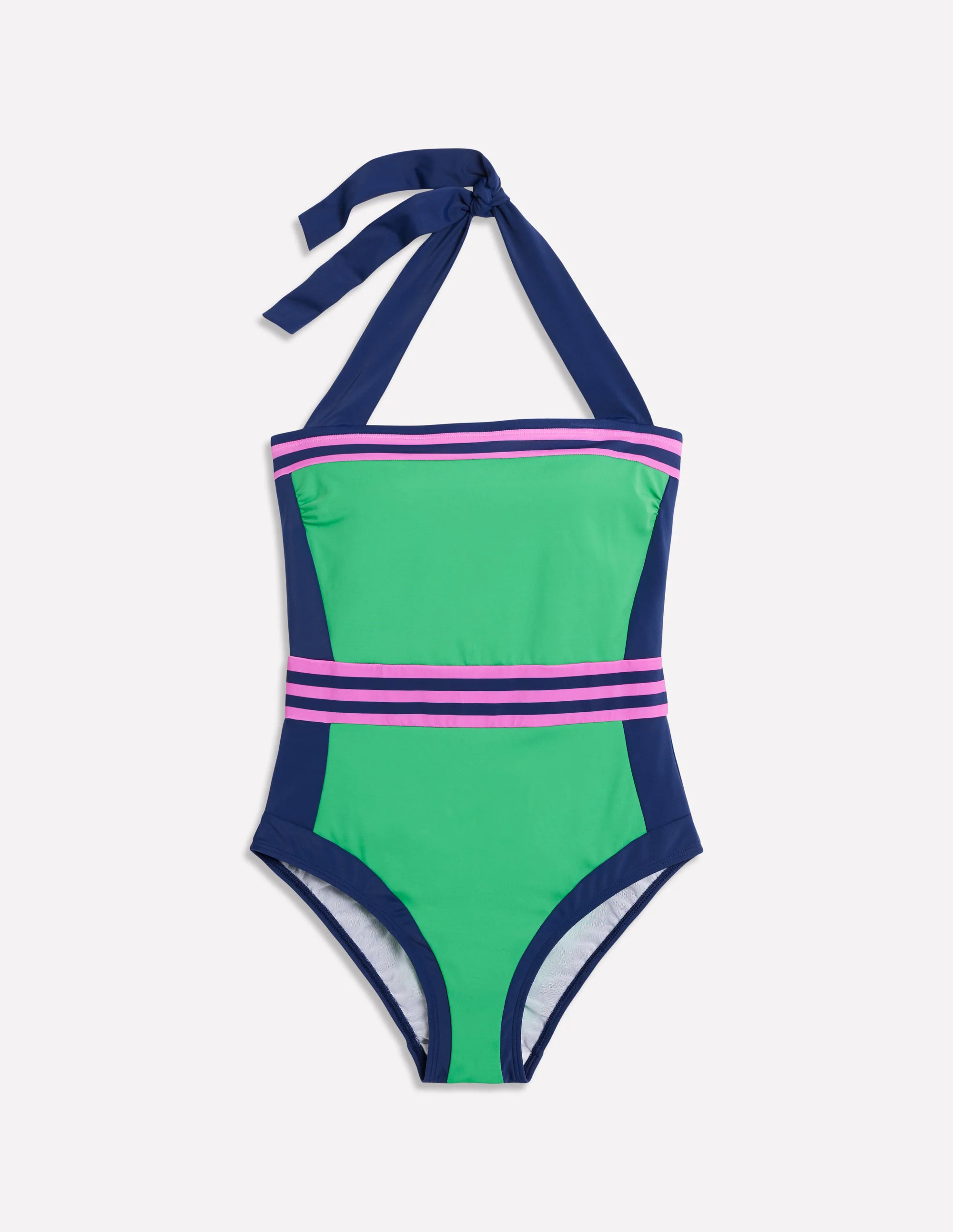 Santorini Halterneck Swimsuit-Green Colourblock Santorini Halterneck Swimsuit-Green Colourblock