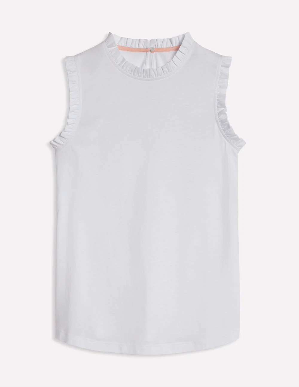 Supersoft Frill Detail Vest-White