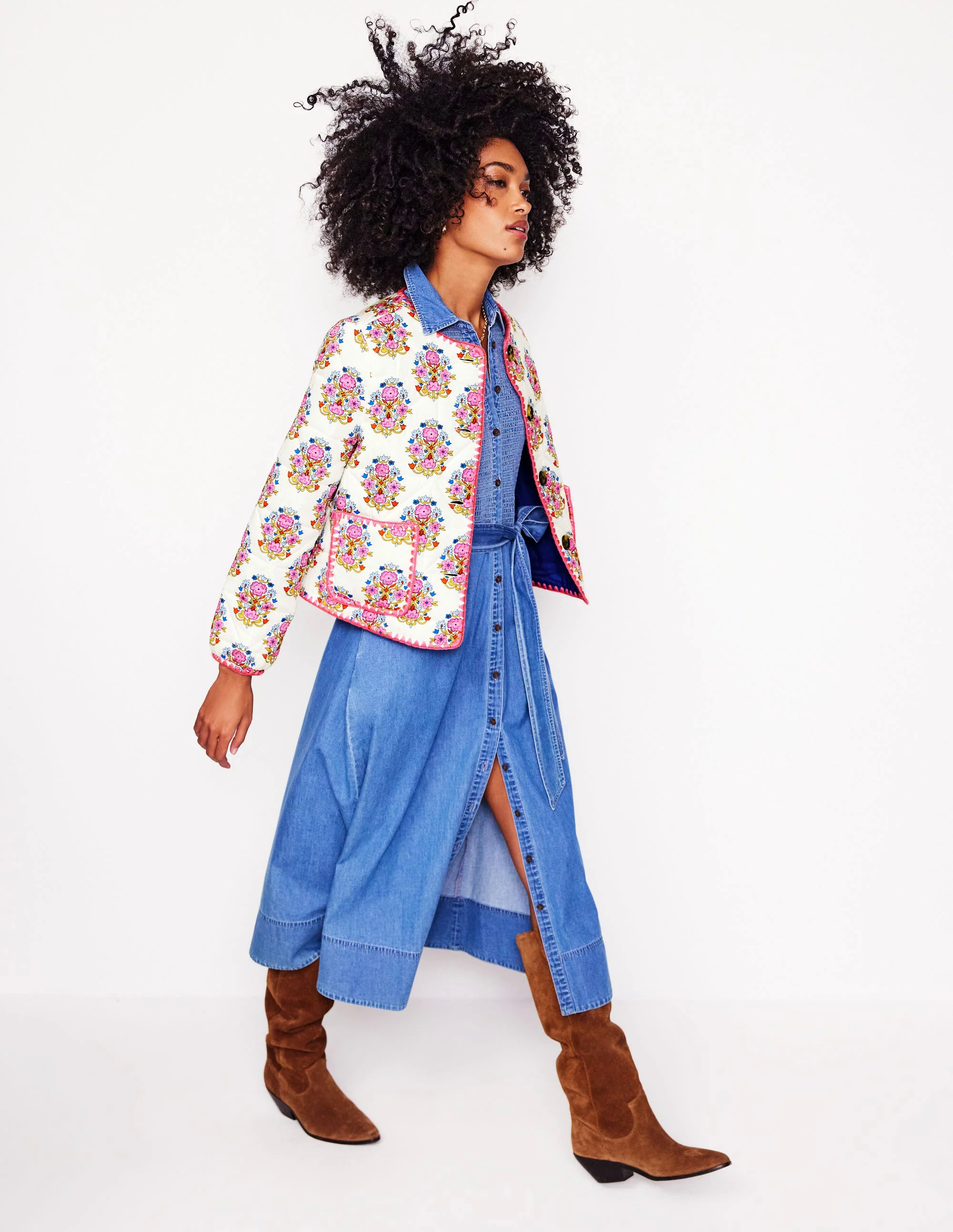 Chelsea Quilted Jacket-Wildflower Stamp Chelsea Quilted Jacket-Wildflower Stamp