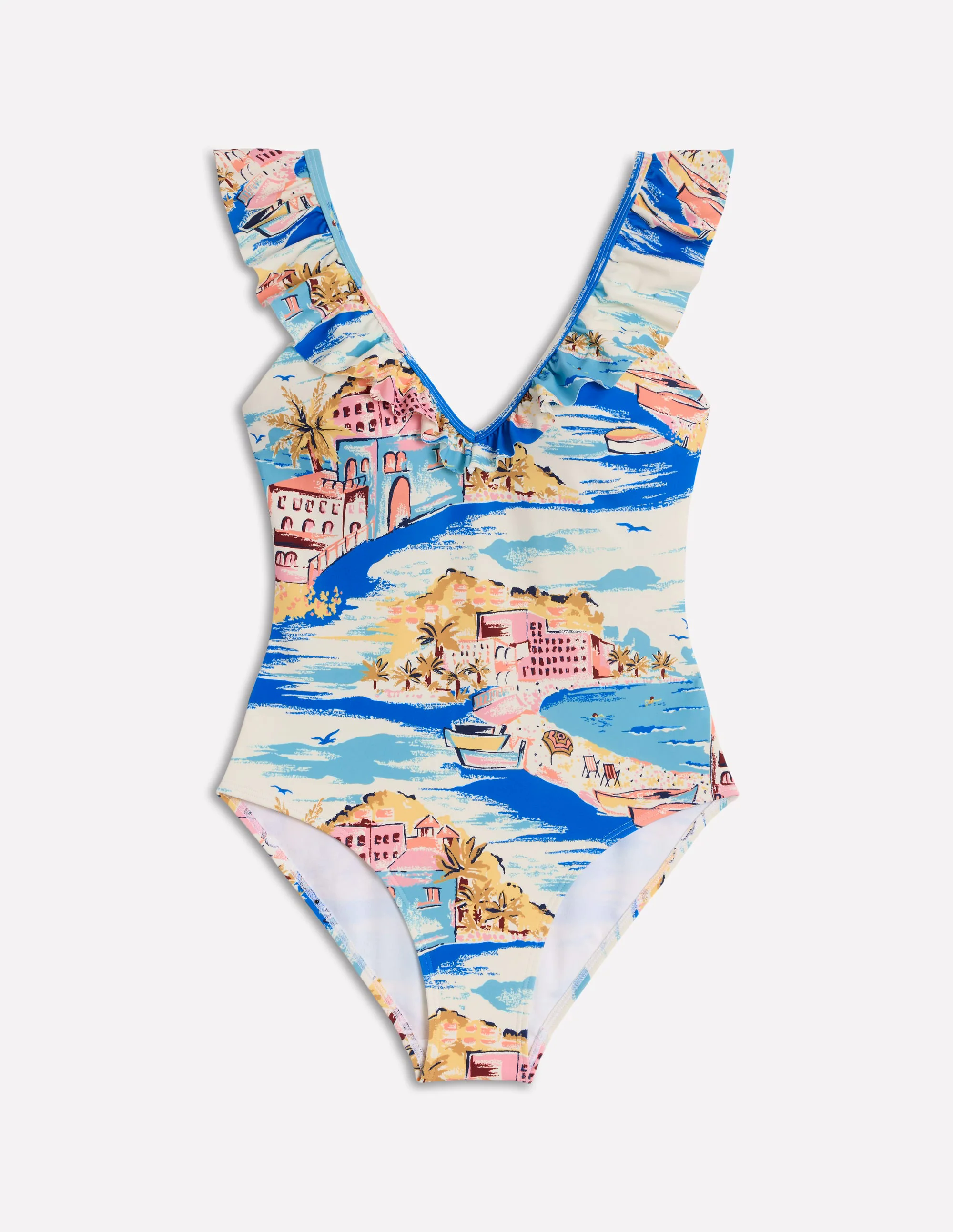 Evia Ruffle Swimsuit-Multi, Paradise Bay Evia Ruffle Swimsuit-Multi, Paradise Bay