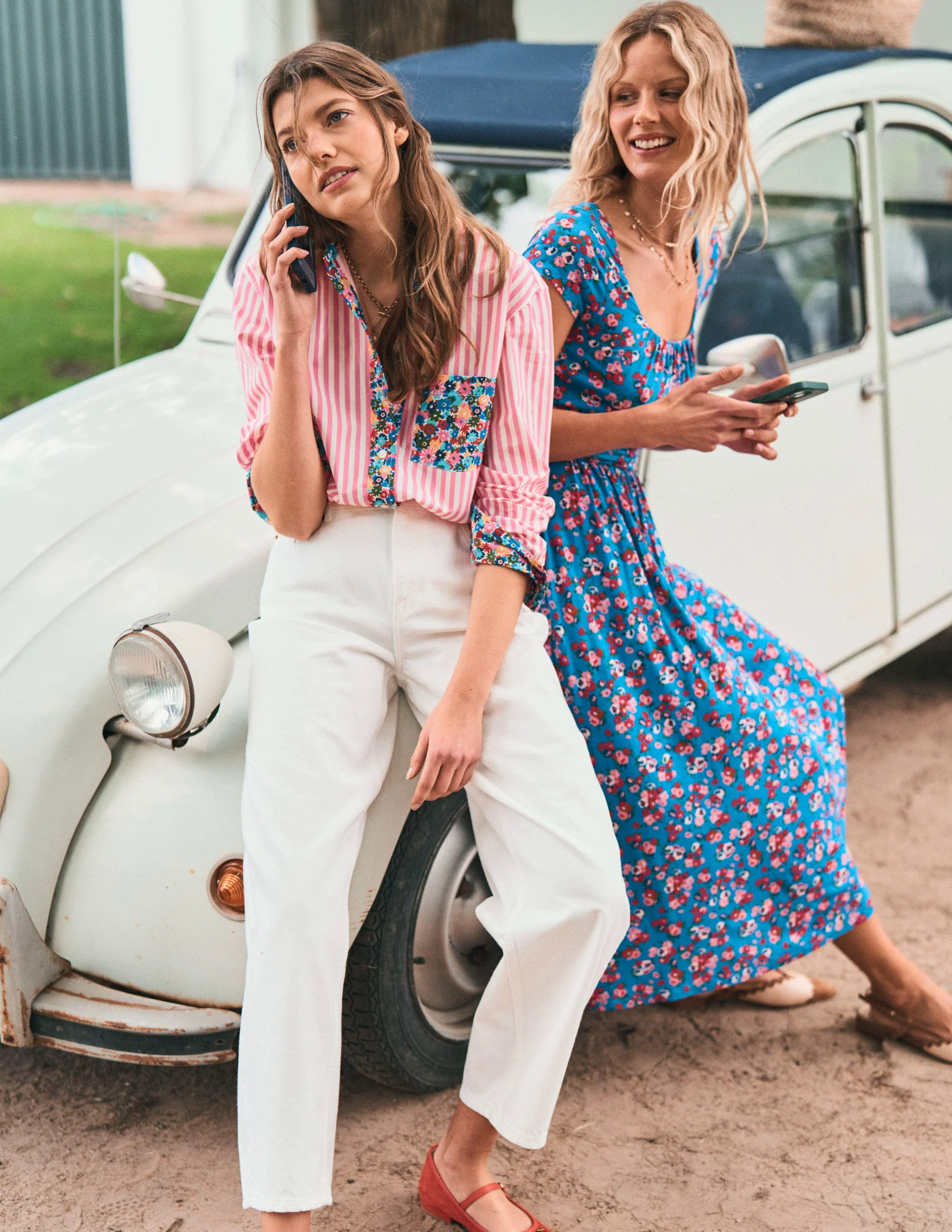 Sadie Relaxed Cotton Shirt-Multi, Paintbox Ditsy