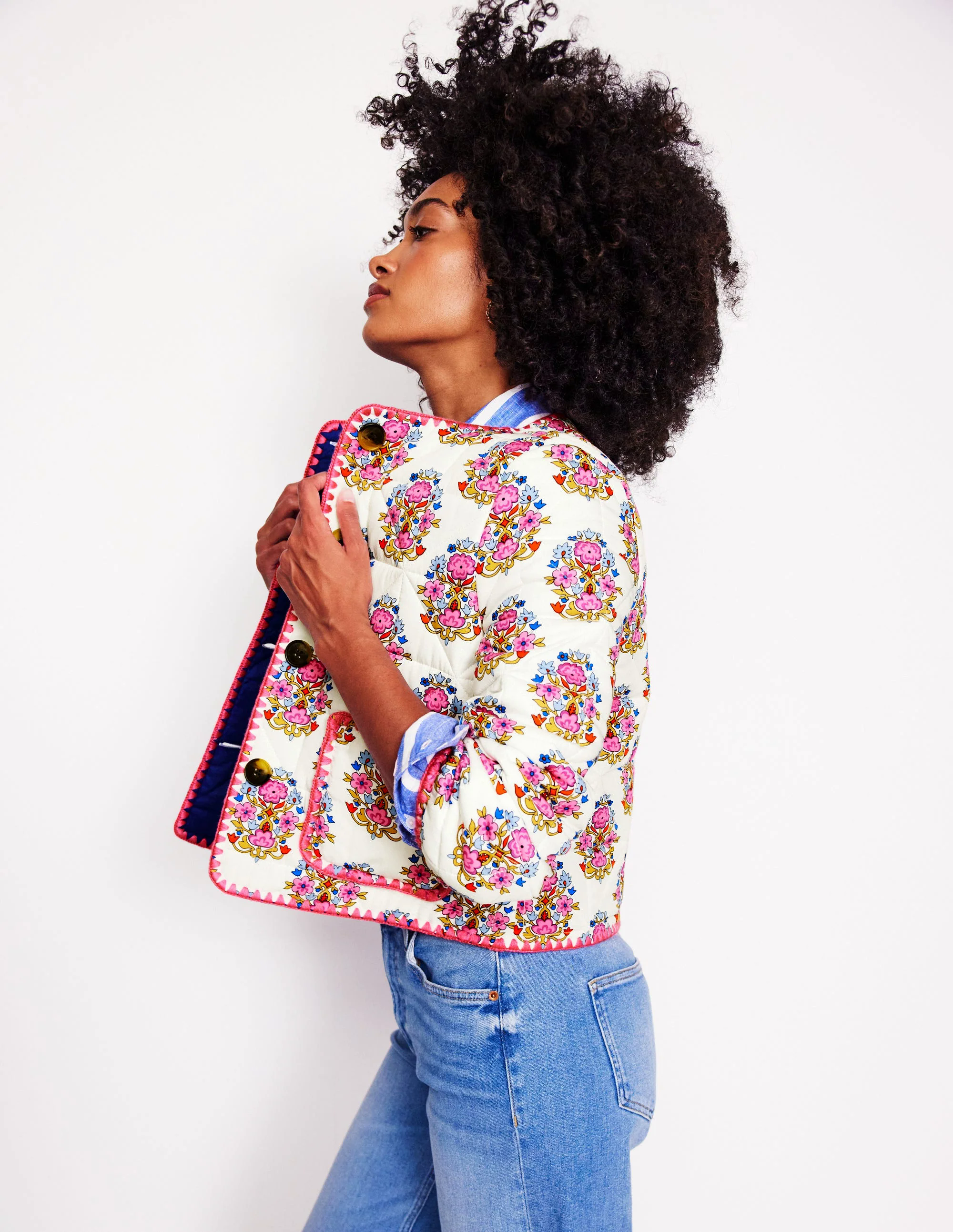 Chelsea Quilted Jacket-Wildflower Stamp Chelsea Quilted Jacket-Wildflower Stamp