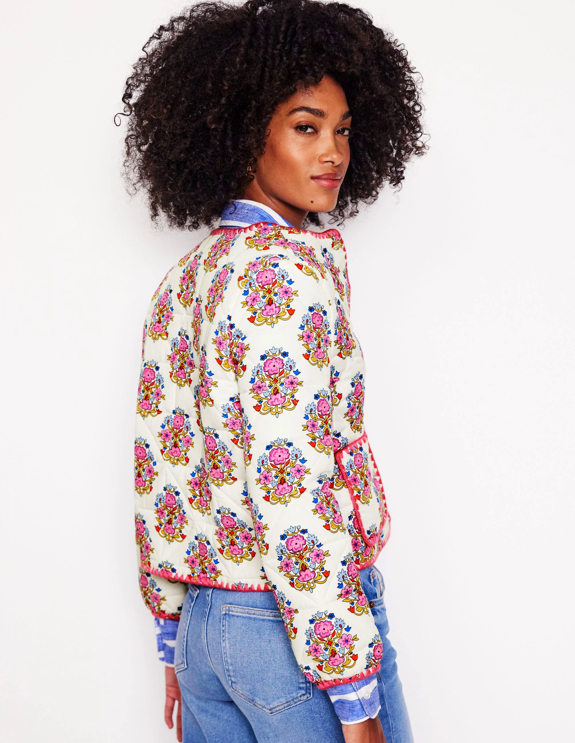 Chelsea Quilted Jacket-Wildflower Stamp Chelsea Quilted Jacket-Wildflower Stamp