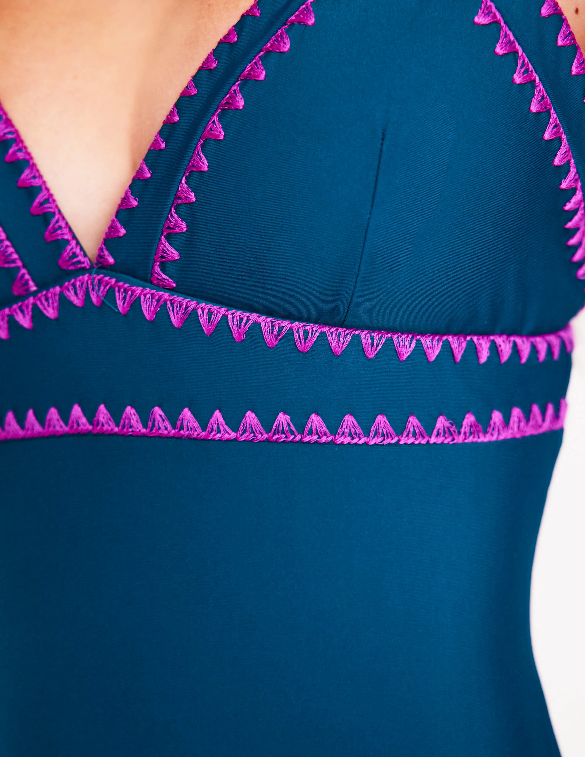 Kasos String V Neck Swimsuit-Oceanside, Very Fuchsia Kasos String V Neck Swimsuit-Oceanside, Very Fuchsia