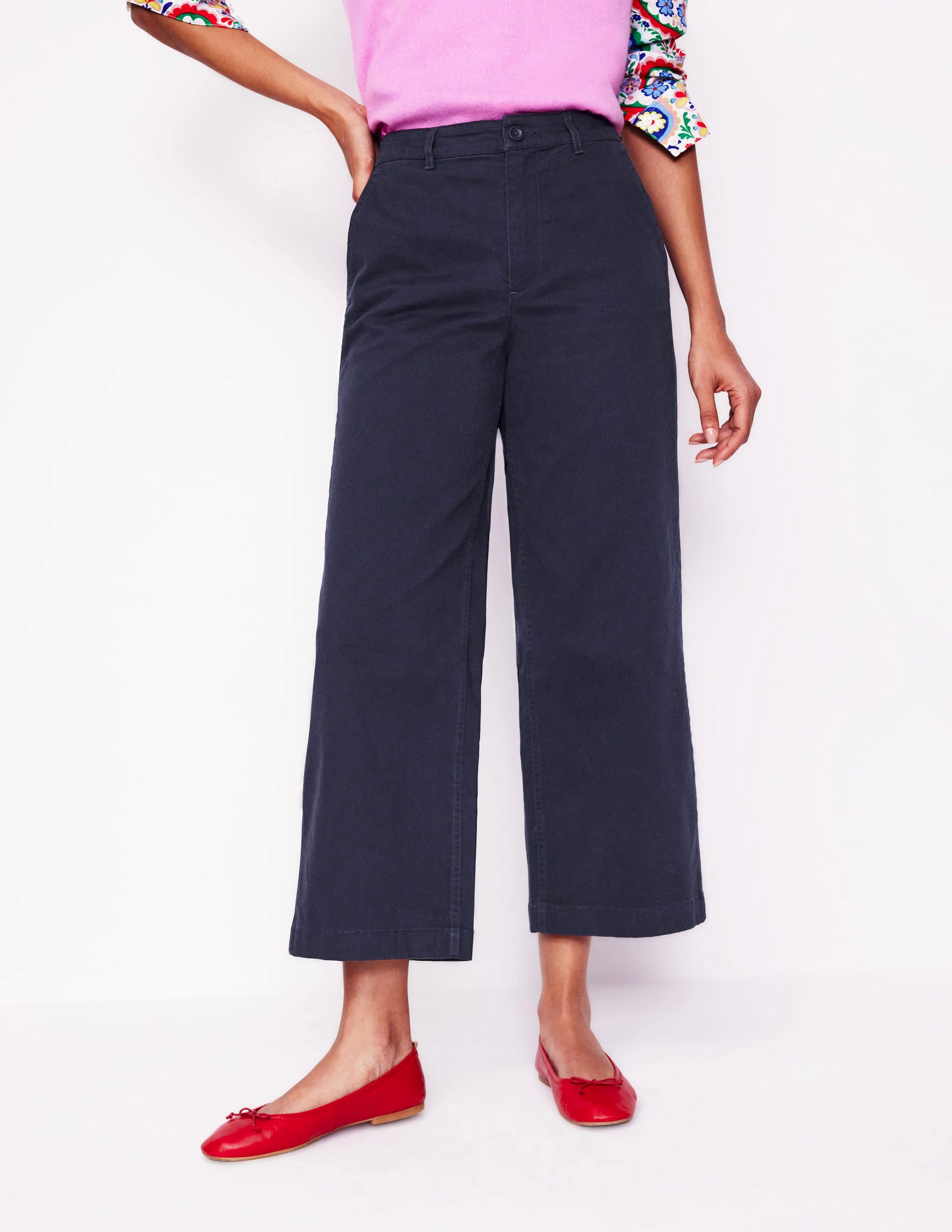 Barnsbury Crop Chino Pants-Navy Barnsbury Crop Chino Pants-Navy
