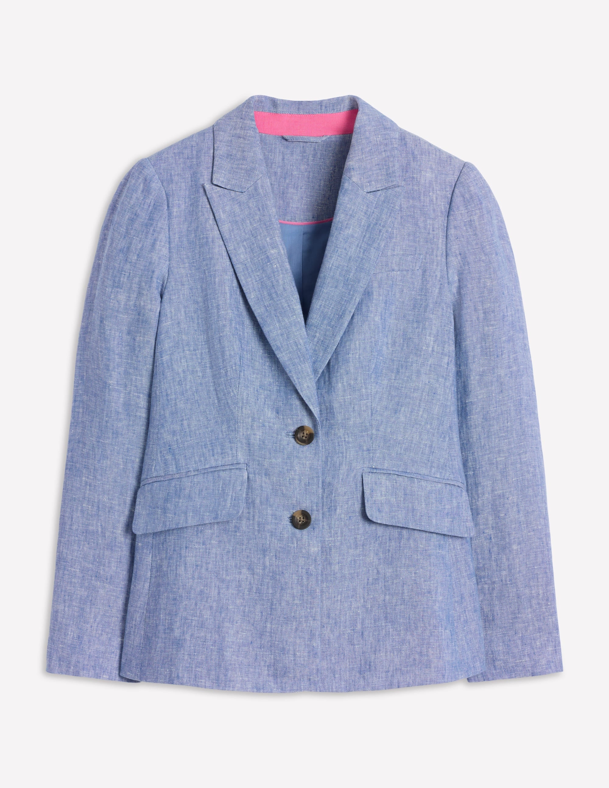 Stamford Linen Blazer-Chambray