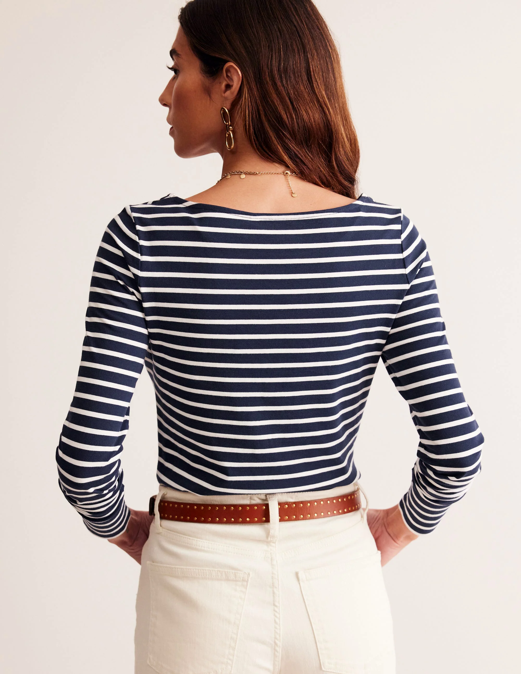 Ella Long Sleeve Breton-Navy, Ivory Ella Long Sleeve Breton-Navy, Ivory