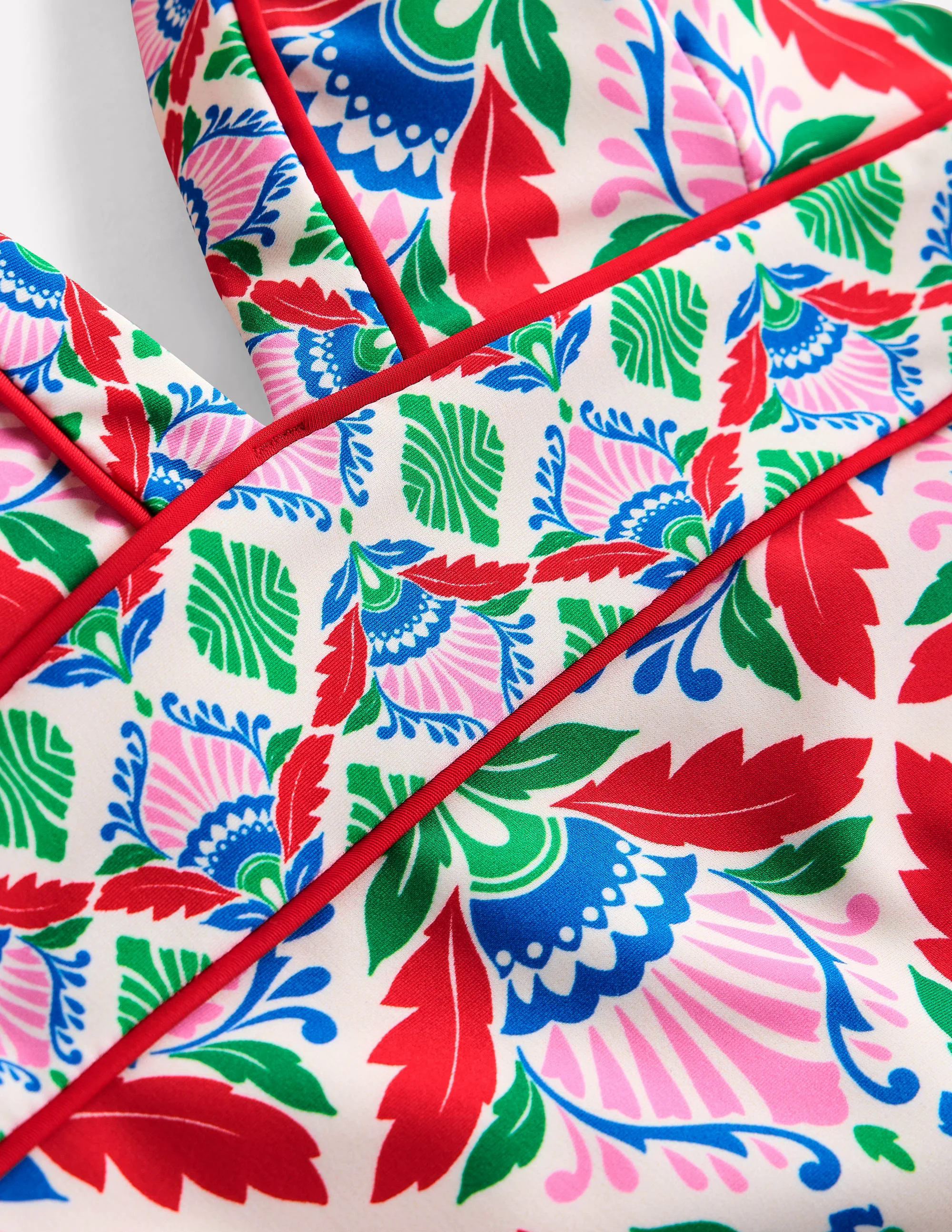 Kasos String V Neck Swimsuit-Multi, Ornate Thistle Kasos String V Neck Swimsuit-Multi, Ornate Thistle