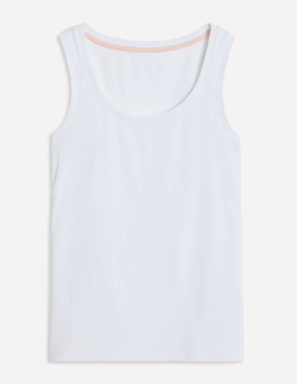 Essential Scoop-Neck Tank-White Essential Scoop-Neck Tank-White